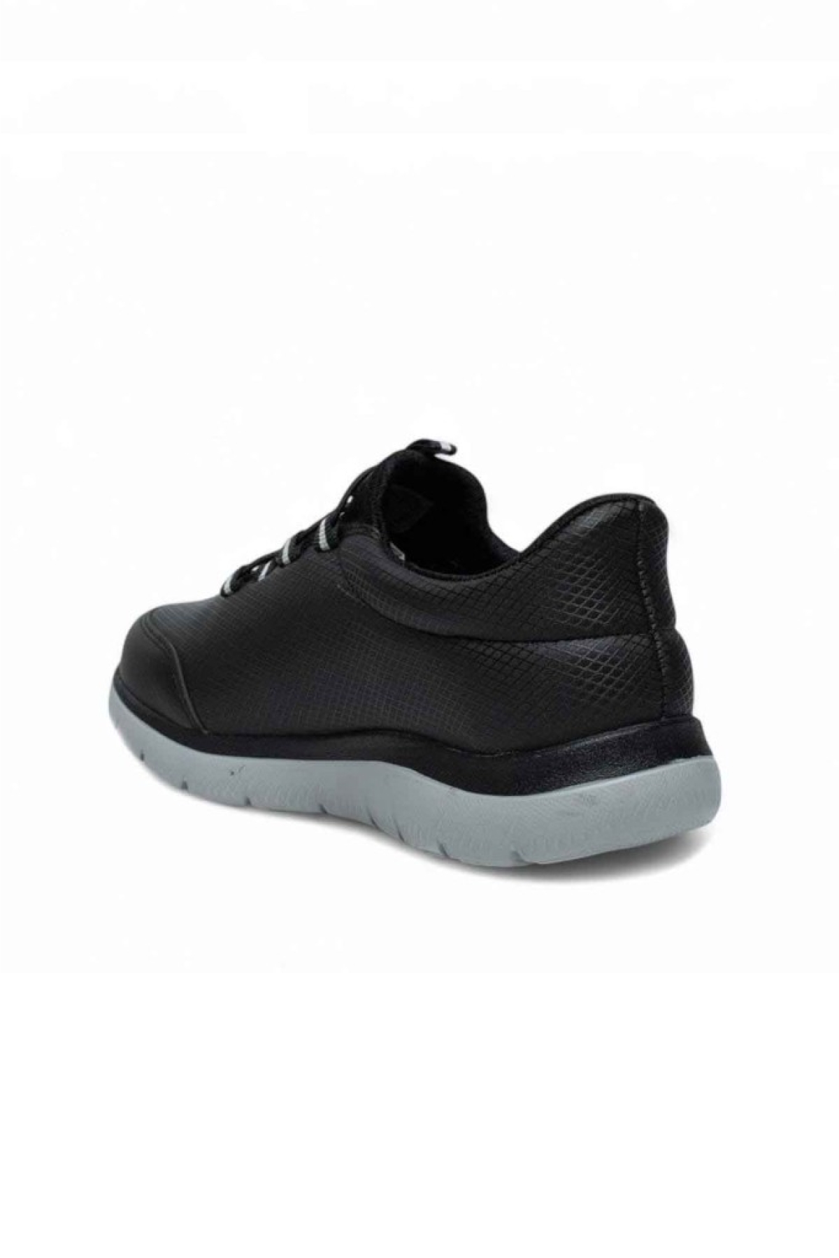 Best Of 2012-26 Baskı Deri Anatomik Slip On Erkek Sneaker Siyah-Buz - Görsel 4