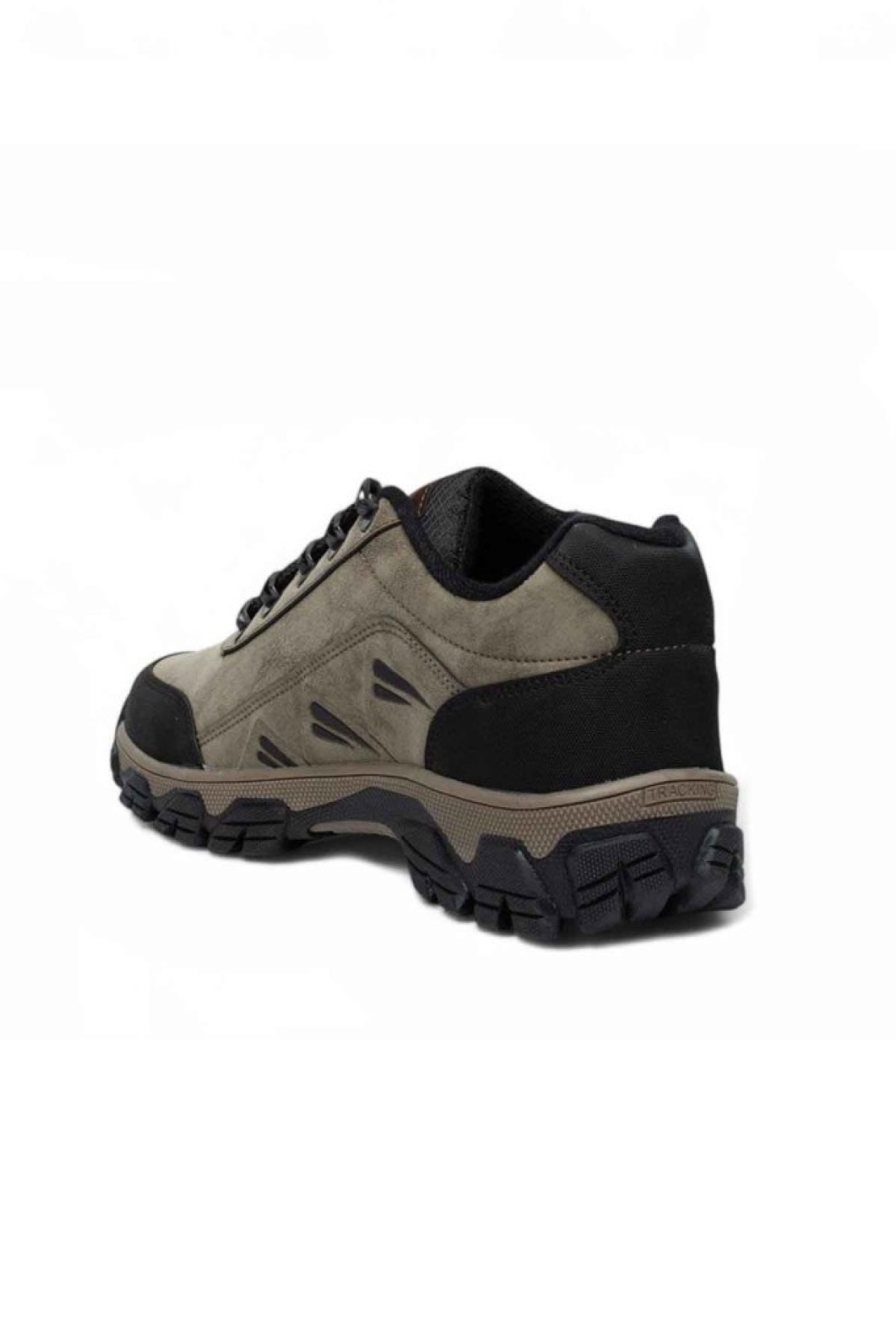 3007-26 Deri Bağcıklı Outdoor Erkek Ayakkabı Vizon Siyah 45-47 - Görsel 4