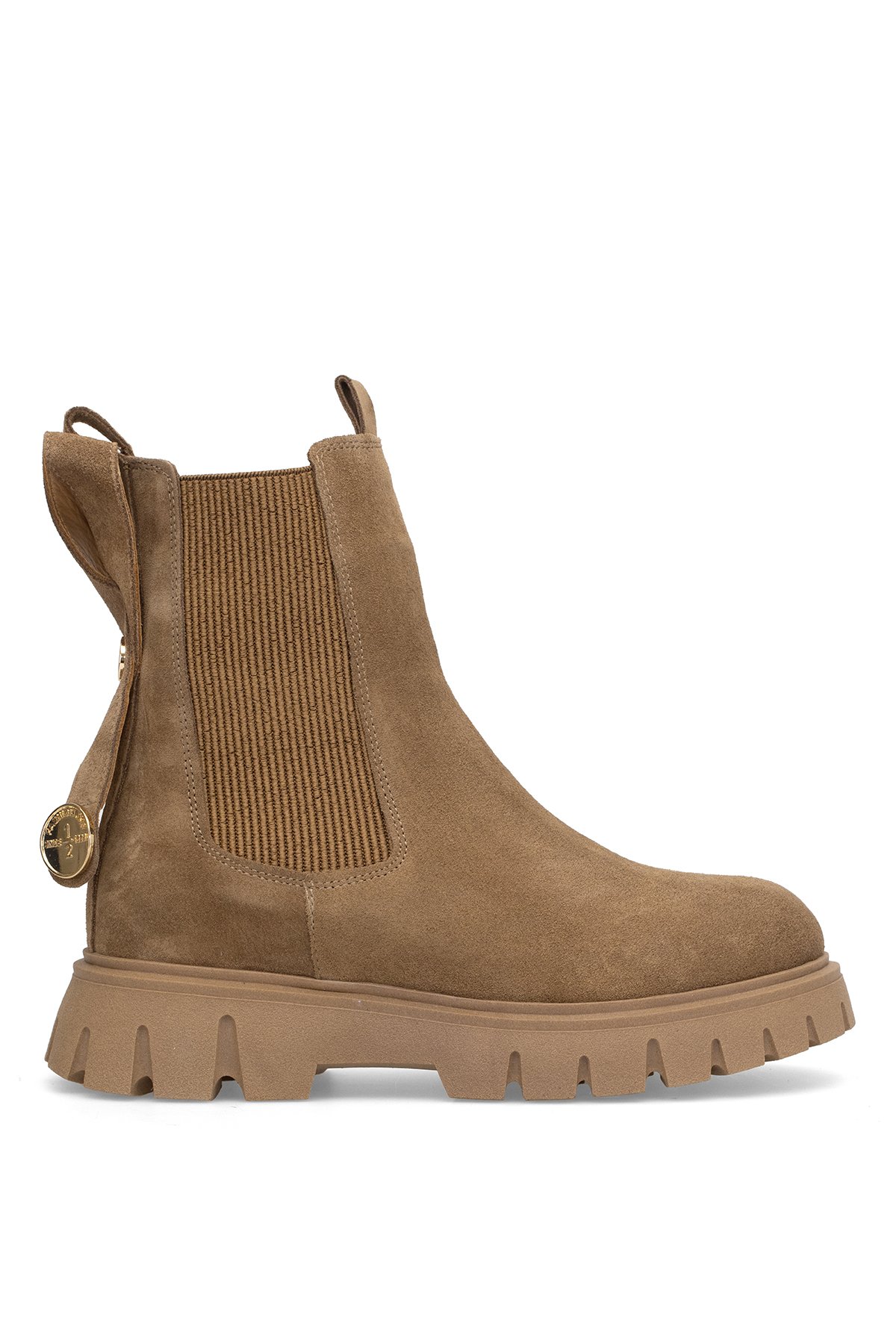 Elit Thalvora Kadın Hakiki Süet Deri Chelsea Bot Camel - Görsel 2