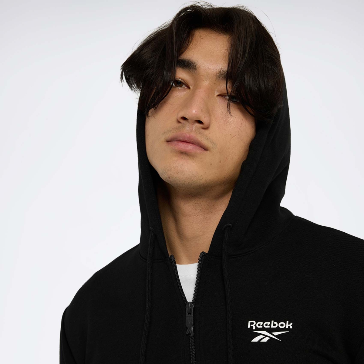 Reebok RI Left Chest Logo Siyah Erkek Sweatshirt