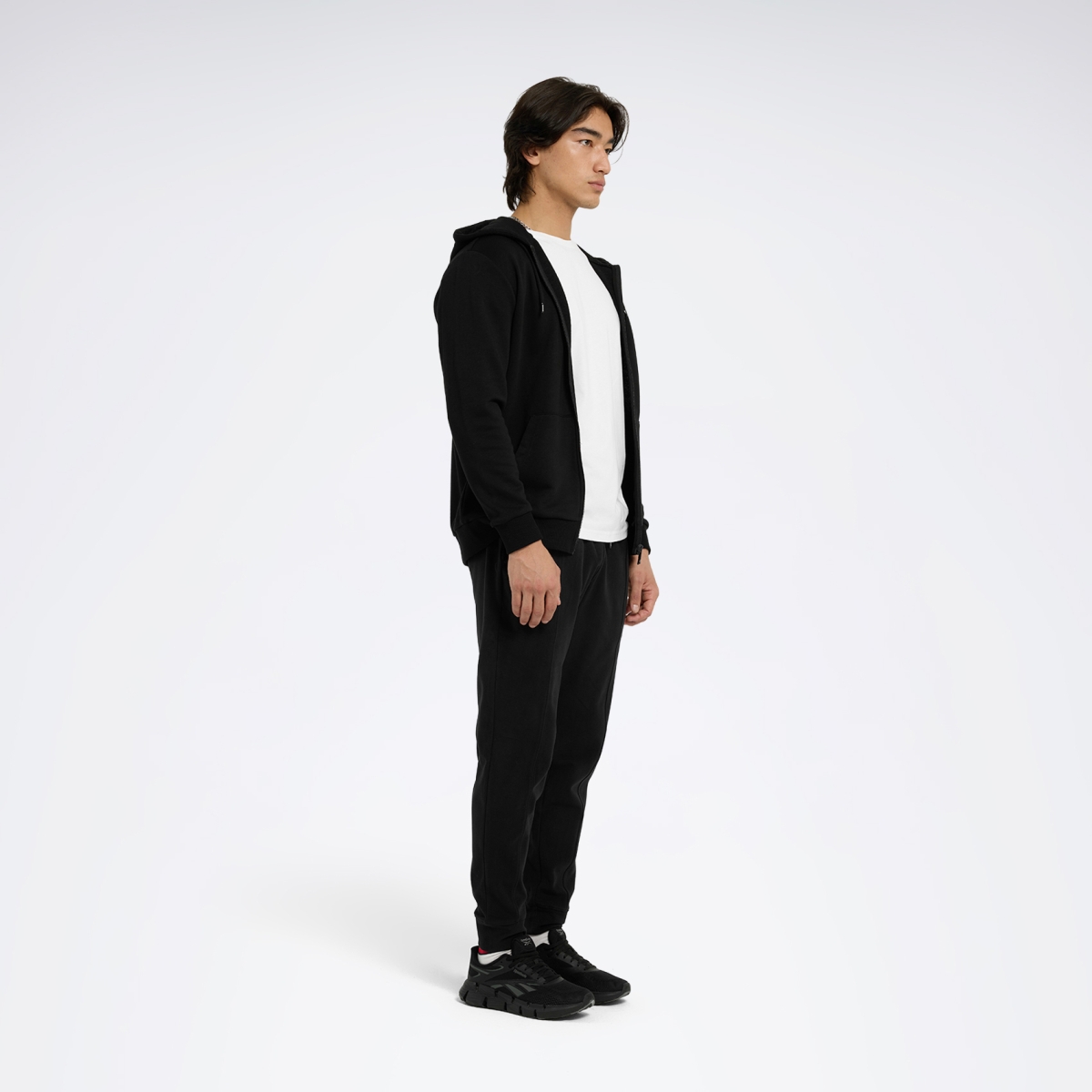 Reebok RI Left Chest Logo Siyah Erkek Sweatshirt