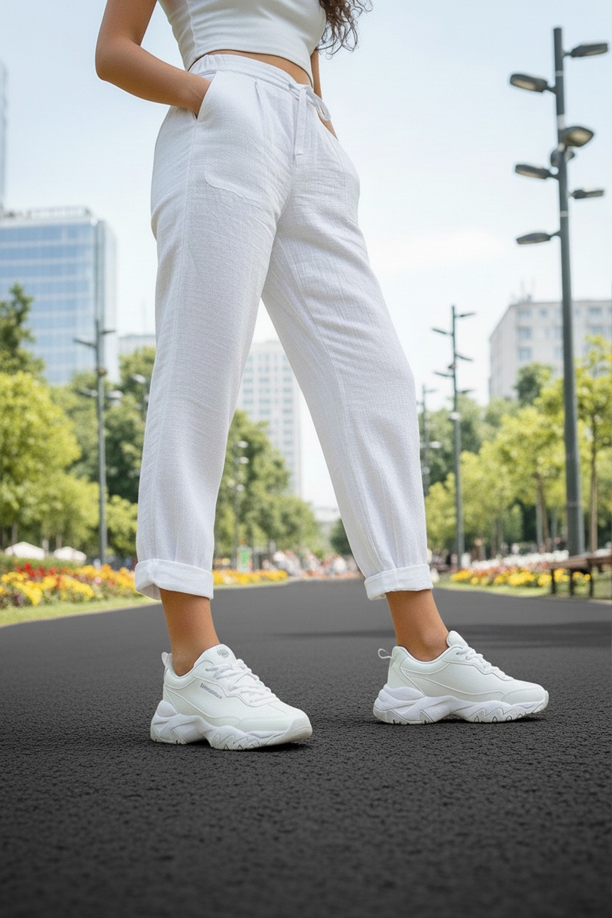 MANDEL 5PR BEYAZ Kadın Sneaker - Görsel 3