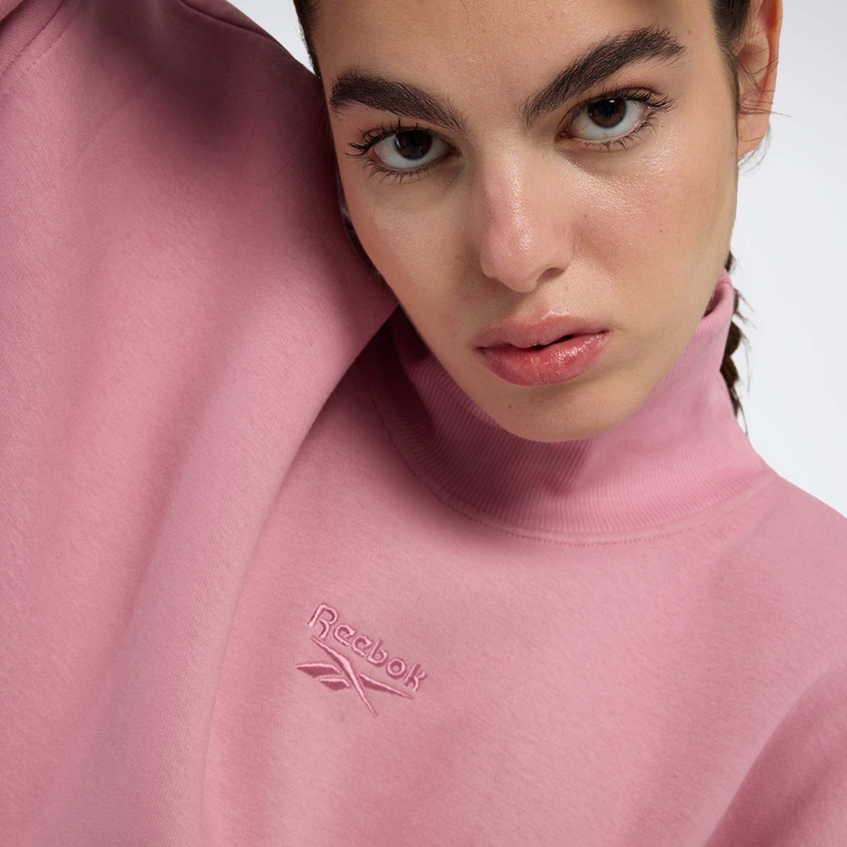 Reebok EYEBALL CROPPED CREWNECK Pembe Kadın Sweatshirt