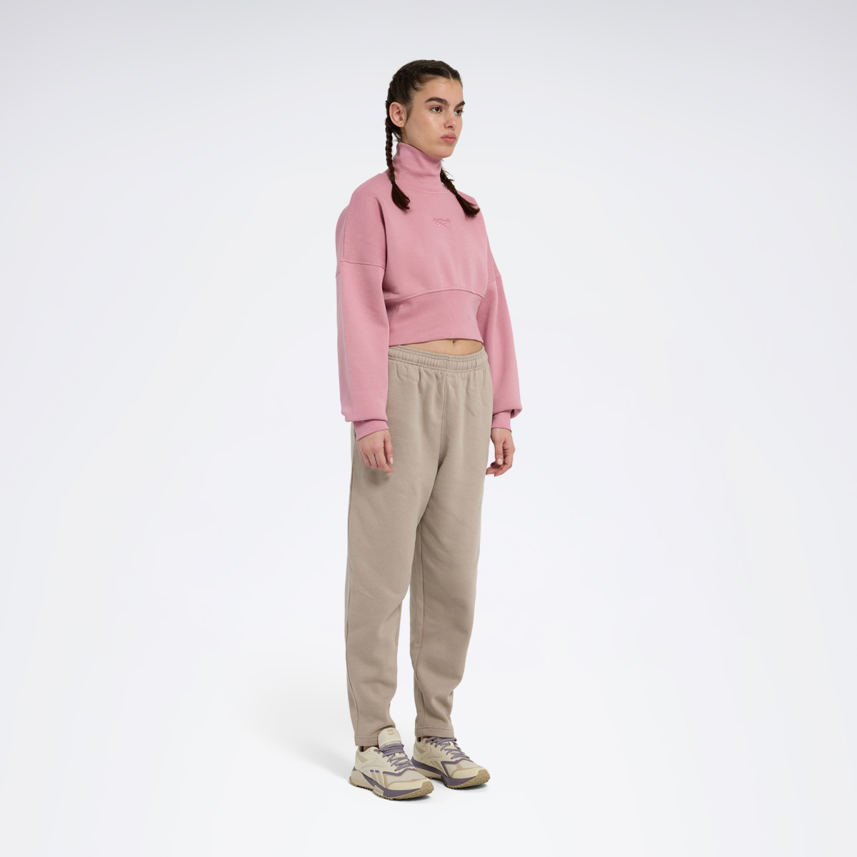 Reebok EYEBALL CROPPED CREWNECK Pembe Kadın Sweatshirt