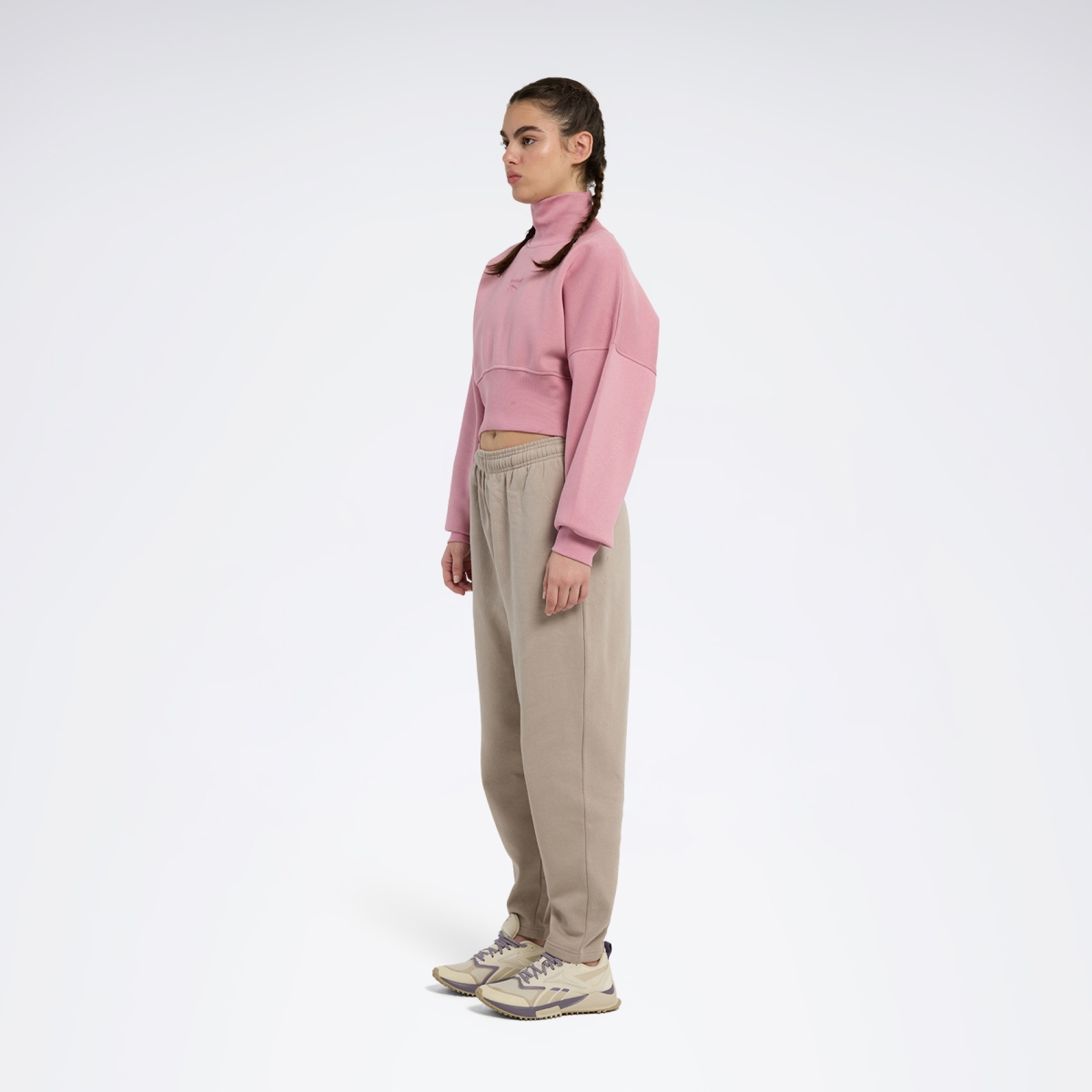 Reebok EYEBALL CROPPED CREWNECK Pembe Kadın Sweatshirt