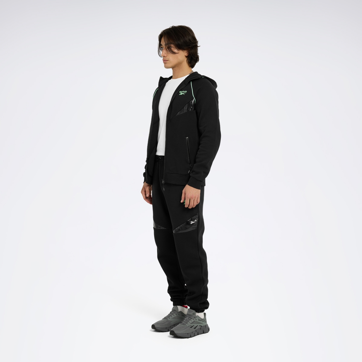 Reebok FLEECE MIX PANT Siyah Erkek Eşofman Altı