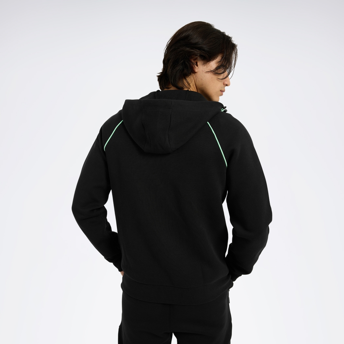 Reebok ZIP HOODY - MIX Siyah Erkek Eşofman Üstü