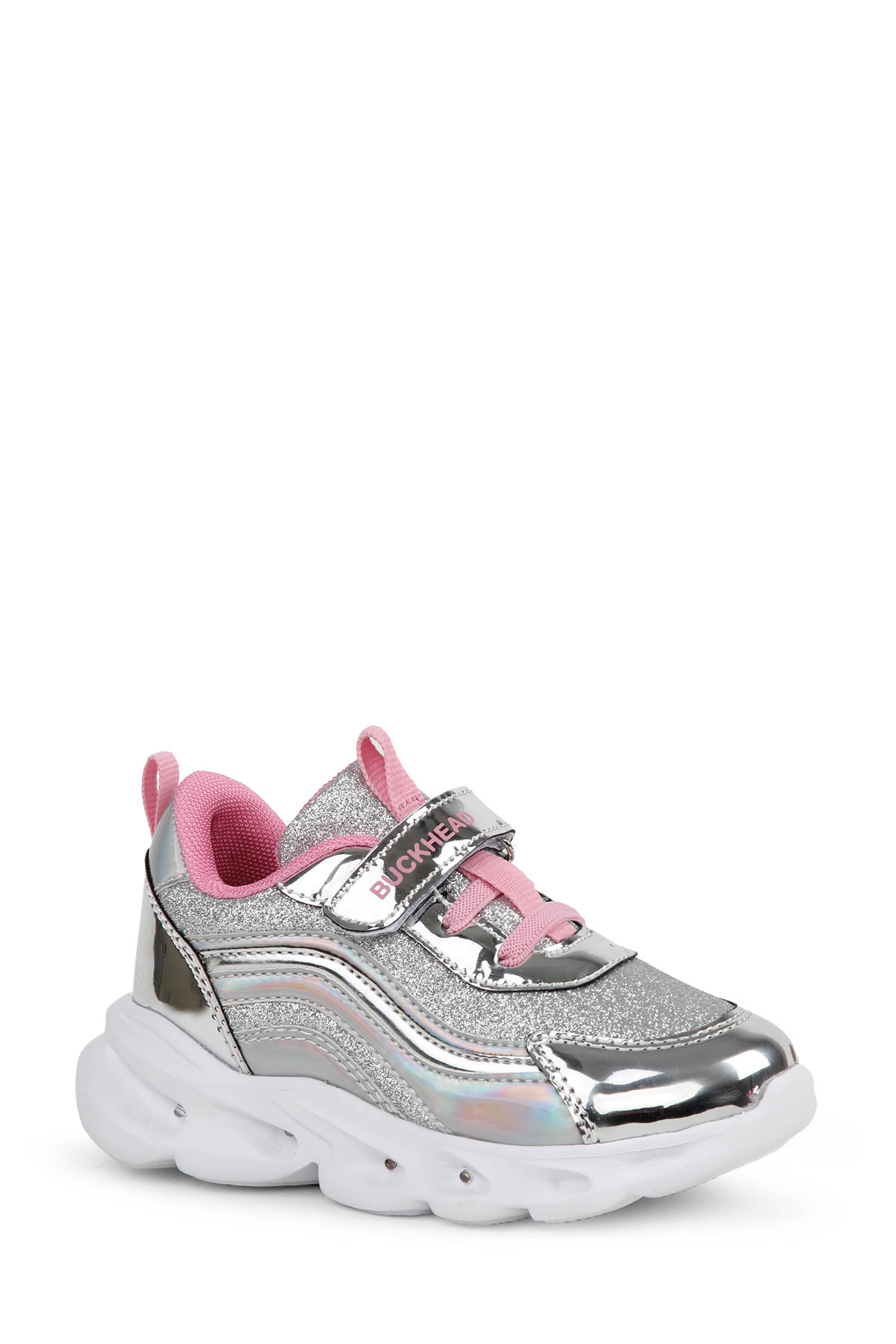 BUCK4430 GLOSSY SHINY Gümüş Kız Çocuk Sneaker - Görsel 3