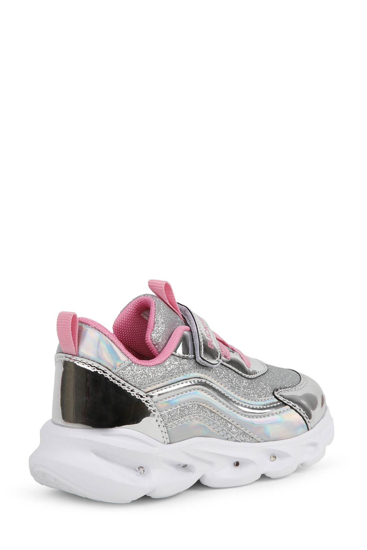BUCK4430 GLOSSY SHINY Gümüş Kız Çocuk Sneaker - Görsel 4