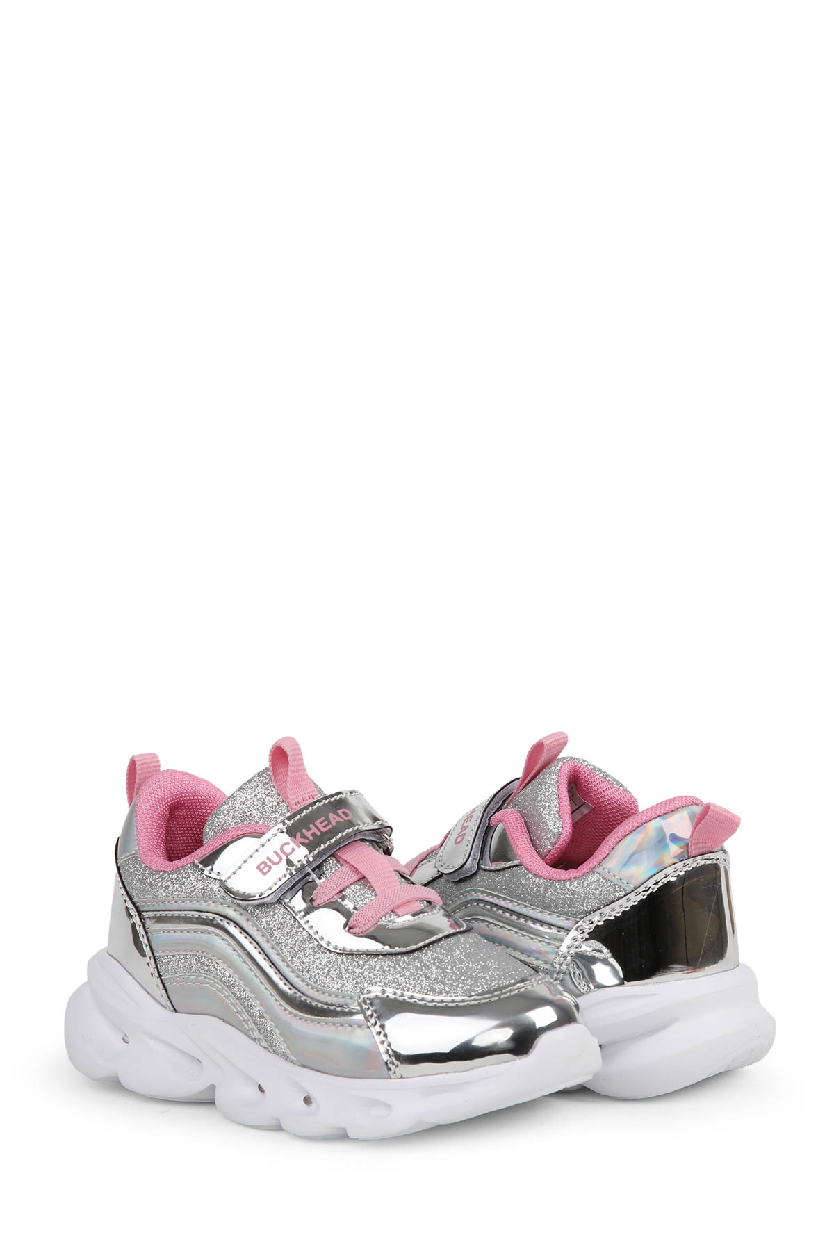 BUCK4430 GLOSSY SHINY Gümüş Kız Çocuk Sneaker - Görsel 5