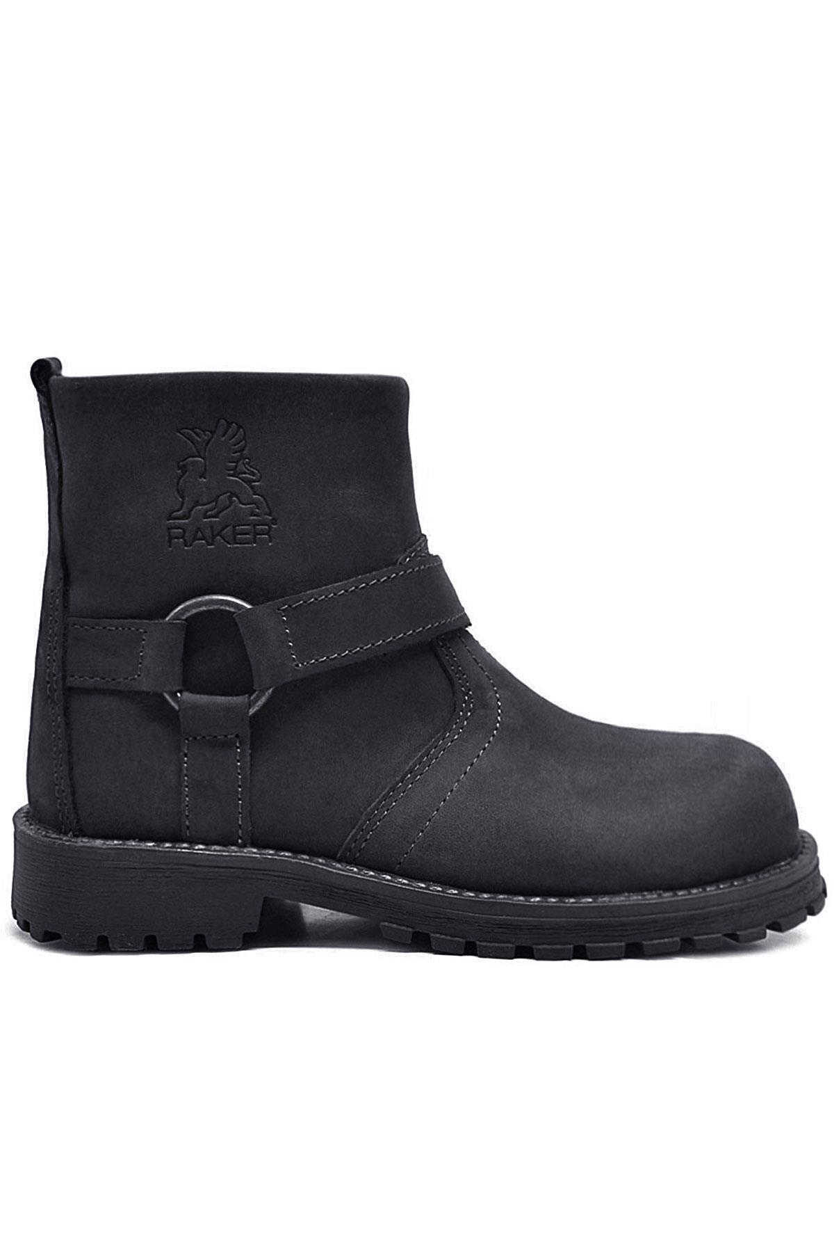 Chiron Hakiki Deri Fermuarlı Kışlık Çocuk Bot - Görsel 3