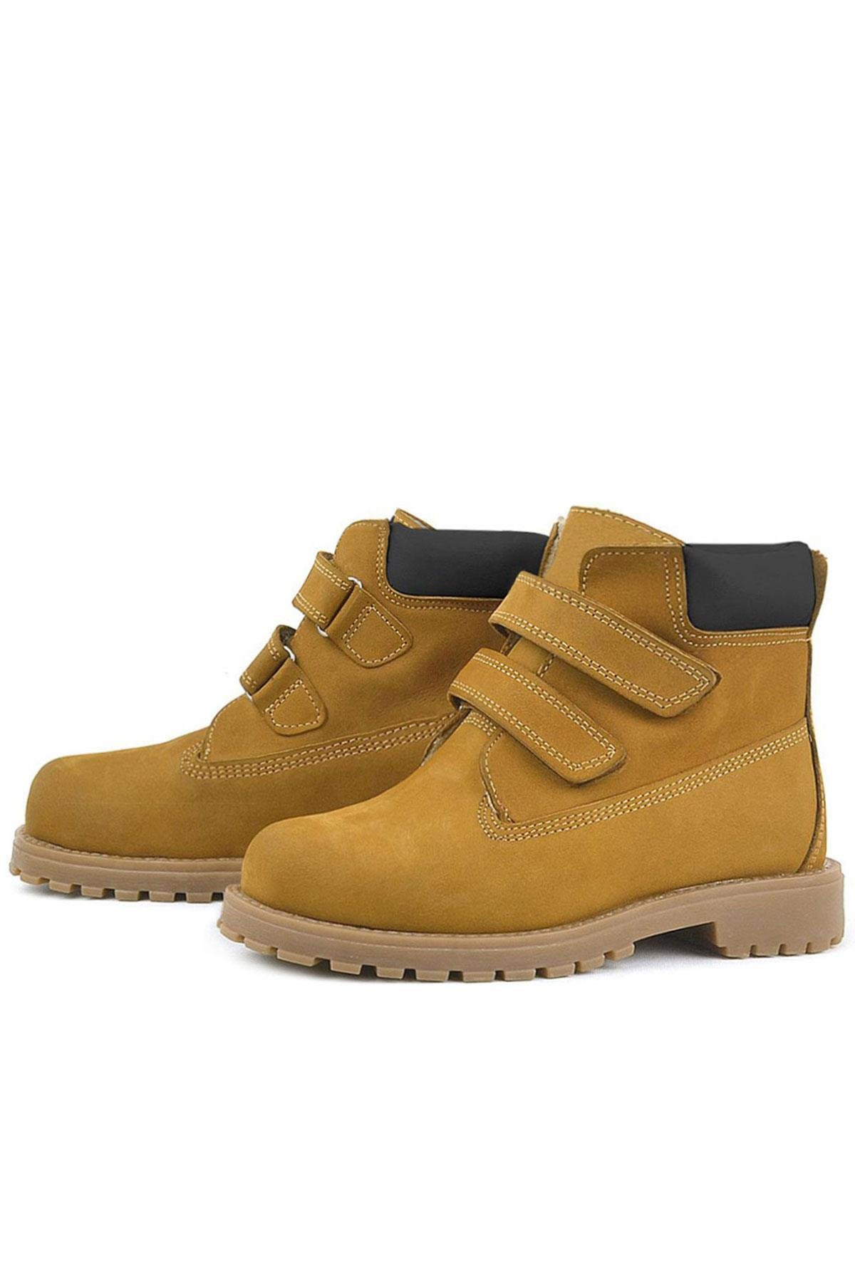 Neson Hakiki Deri Hardal Sarı Cırtlı Çocuk Bot - Görsel 7