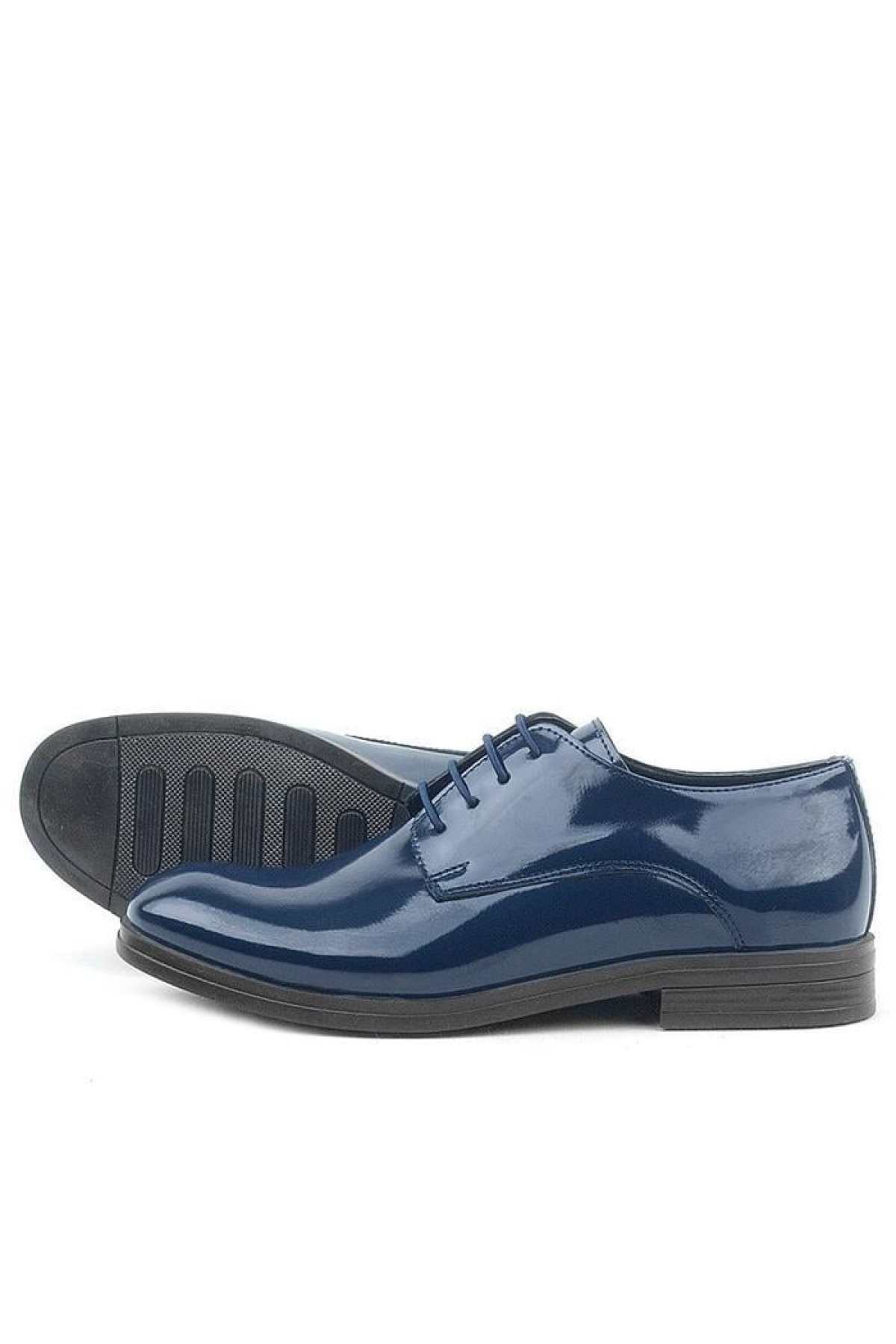 Lacivert Rugan Bağcıklı Oxford Çocuk Okul Ayakkabısı - Görsel 7