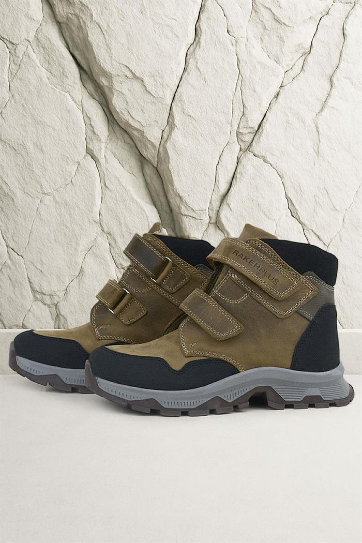 Trekking Hakiki Deri Kahve Cırtlı Erkek Çocuk Bot - Görsel 3