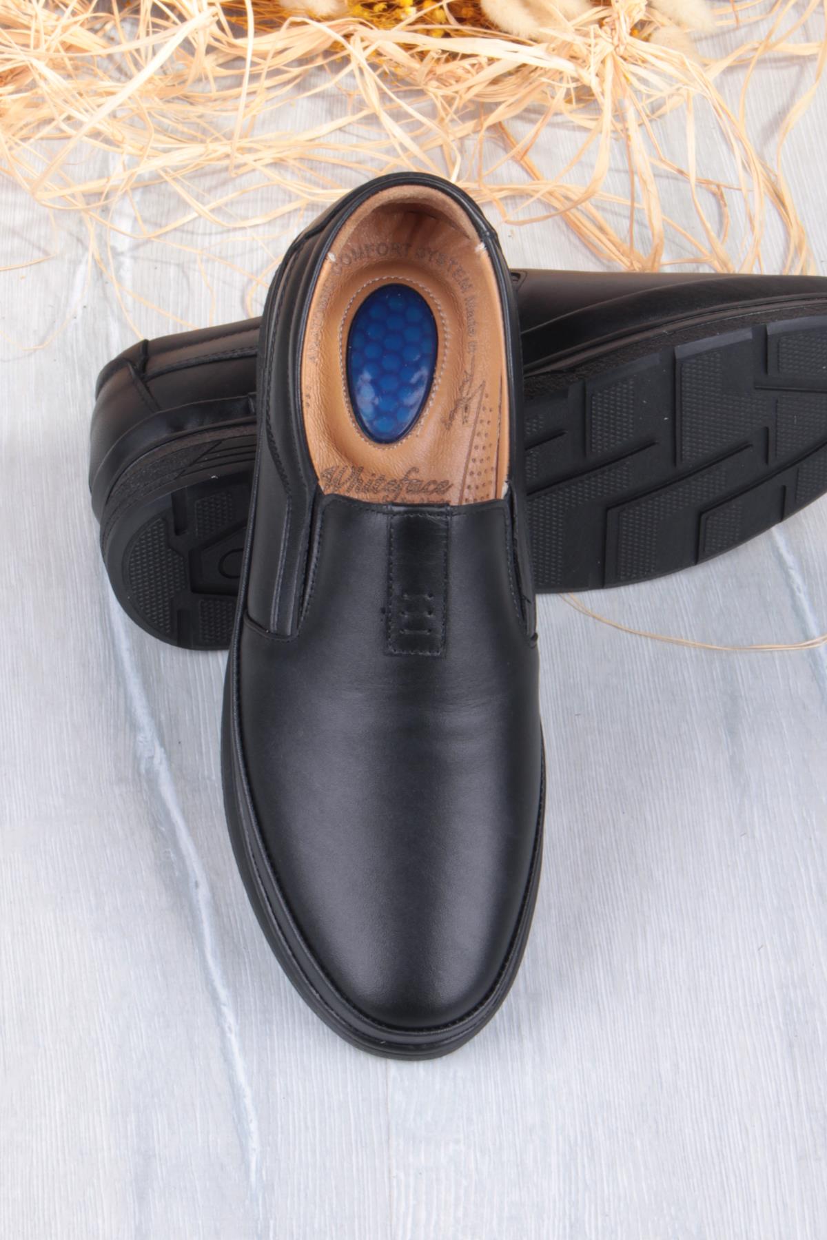 42740 Siyah Yumuşak Esnek Hakiki Deri Erkek Ayakkabı - Görsel 8