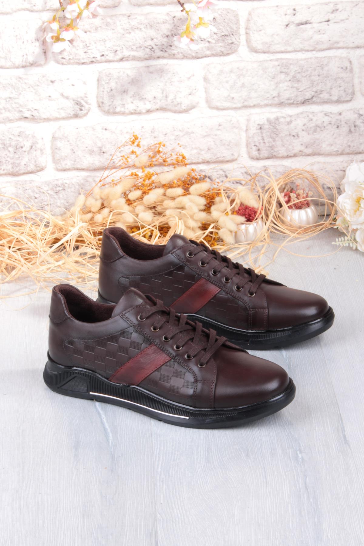 9055 Napa Rahat Kauçuk Taban Orijinal Hakiki Deri Erkek Ayakkabı - Görsel 2