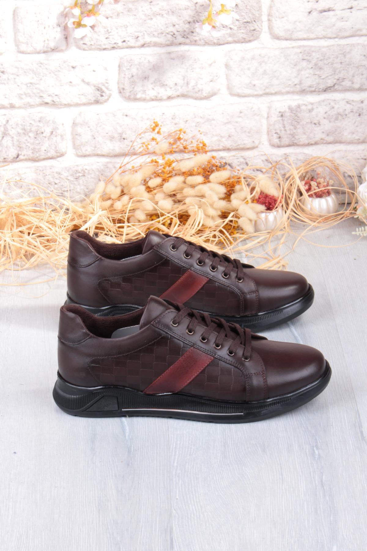 9055 Napa Rahat Kauçuk Taban Orijinal Hakiki Deri Erkek Ayakkabı - Görsel 3