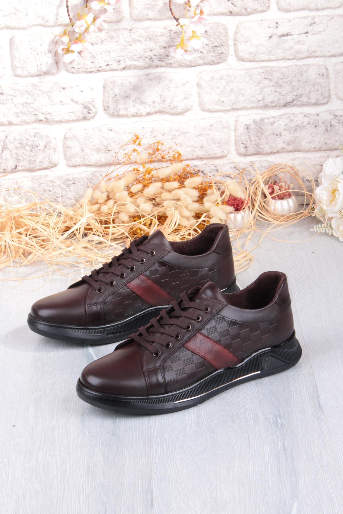 9055 Napa Rahat Kauçuk Taban Orijinal Hakiki Deri Erkek Ayakkabı - Görsel 5