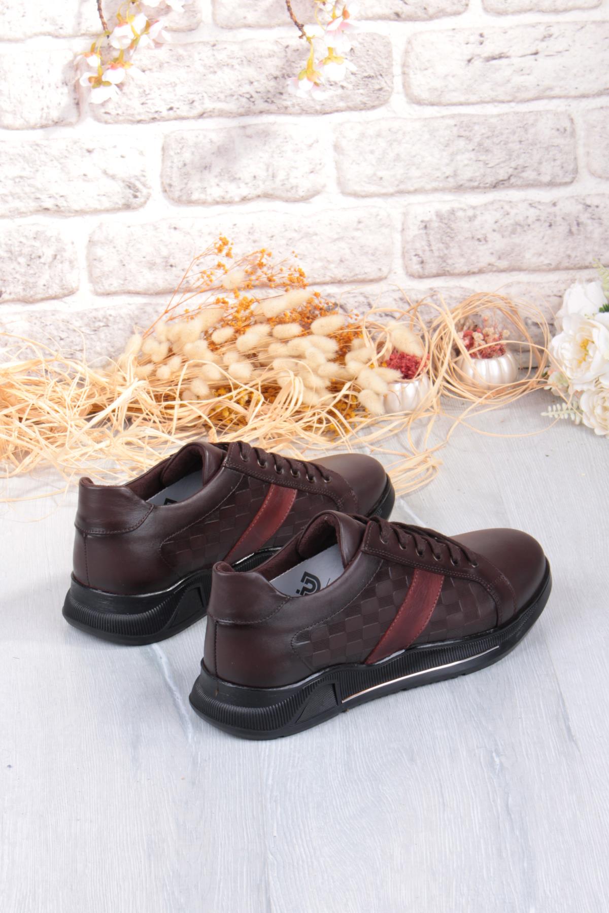 9055 Napa Rahat Kauçuk Taban Orijinal Hakiki Deri Erkek Ayakkabı - Görsel 6