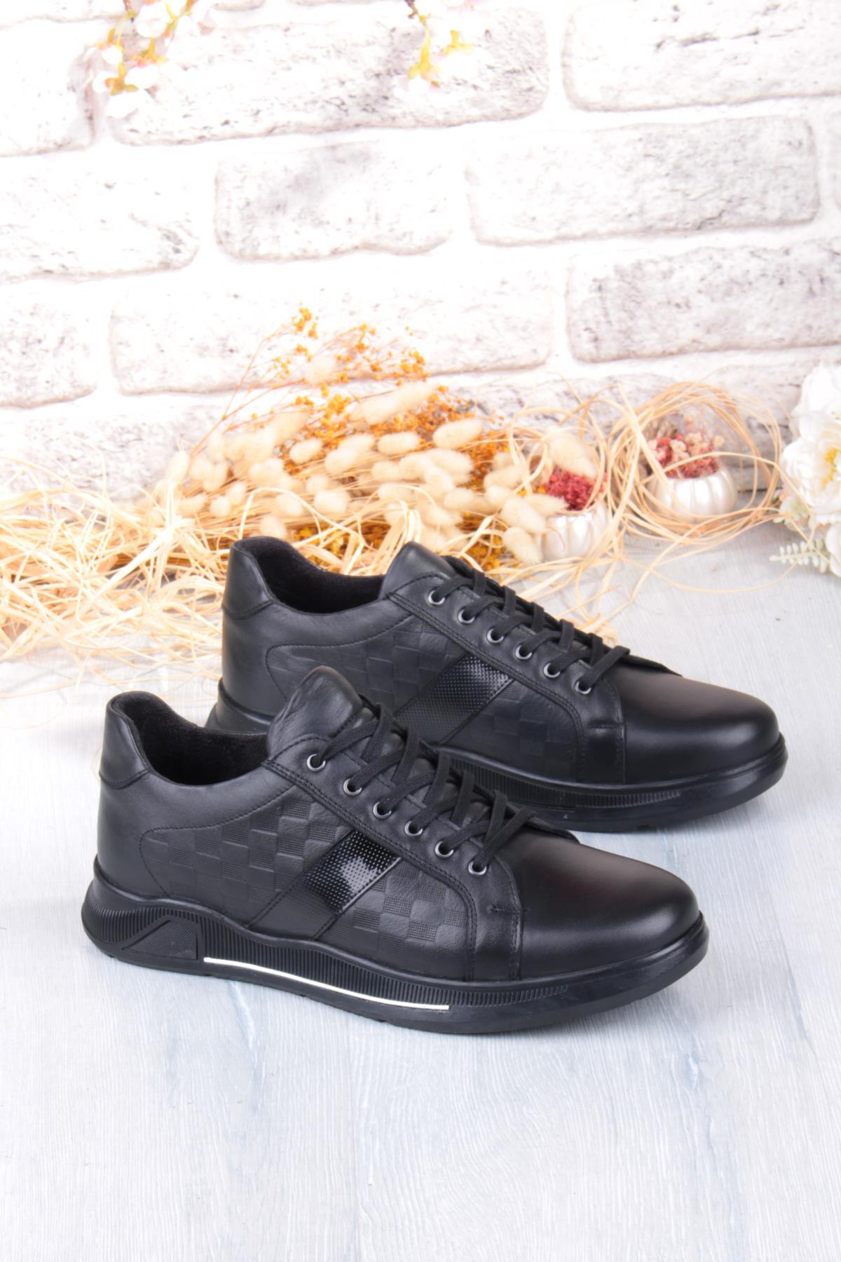 9055 Napa Rahat Kauçuk Taban Orijinal Hakiki Deri Erkek Ayakkabı - Görsel 2