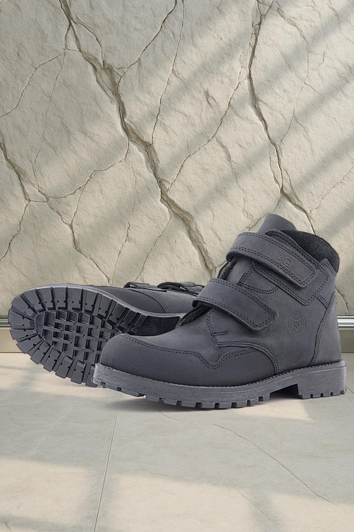 Pixel Hakiki Deri Siyah Nubuk Cırtlı Erkek Çocuk Bot - Görsel 4