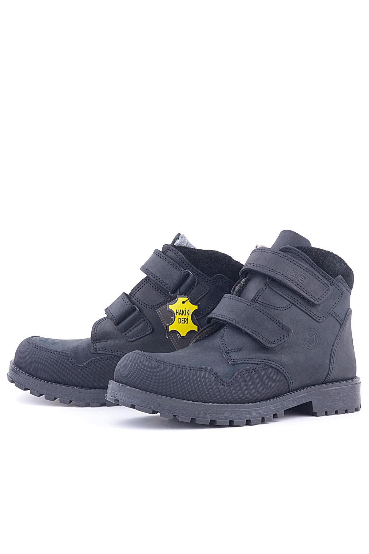 Pixel Hakiki Deri Siyah Nubuk Cırtlı Erkek Çocuk Bot - Görsel 7