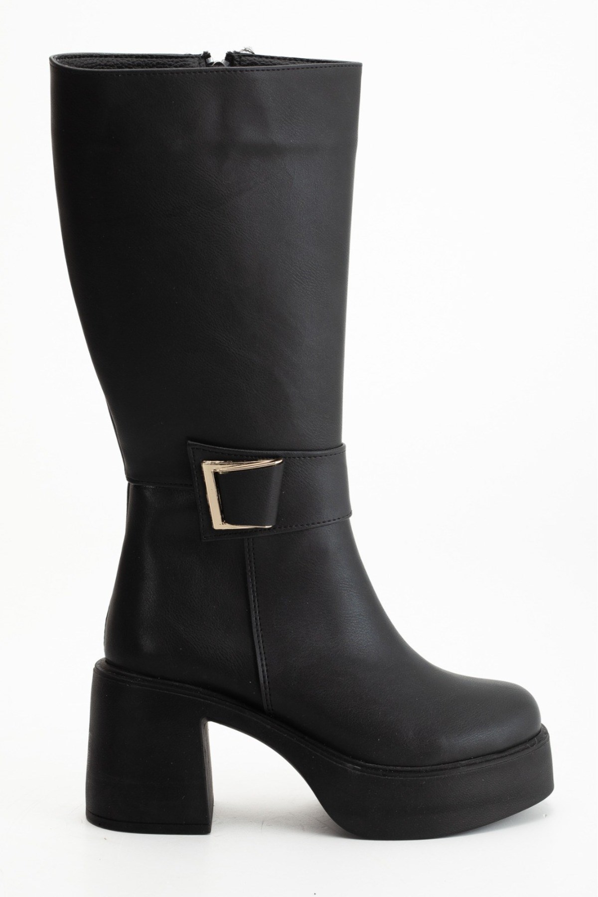 Kadın Aksesuarlı Kalın Taban &amp; Topuklu Çizme 914311-z - Görsel 2