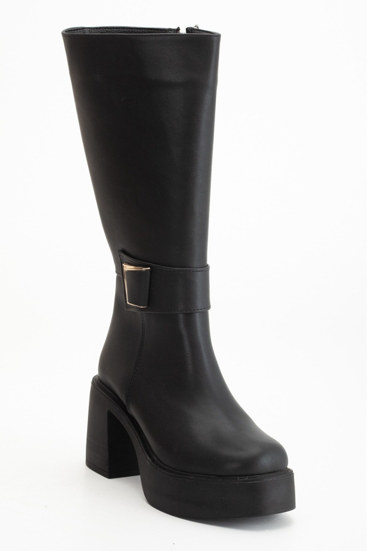 Kadın Aksesuarlı Kalın Taban &amp; Topuklu Çizme 914311-z - Görsel 4