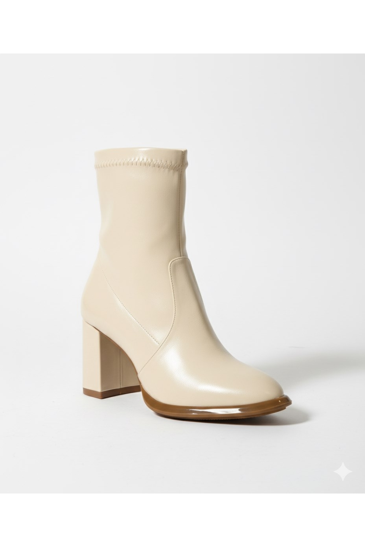 Boğazı Streçli Kalın Topuklu Kadın Bot 878602-z - Görsel 2