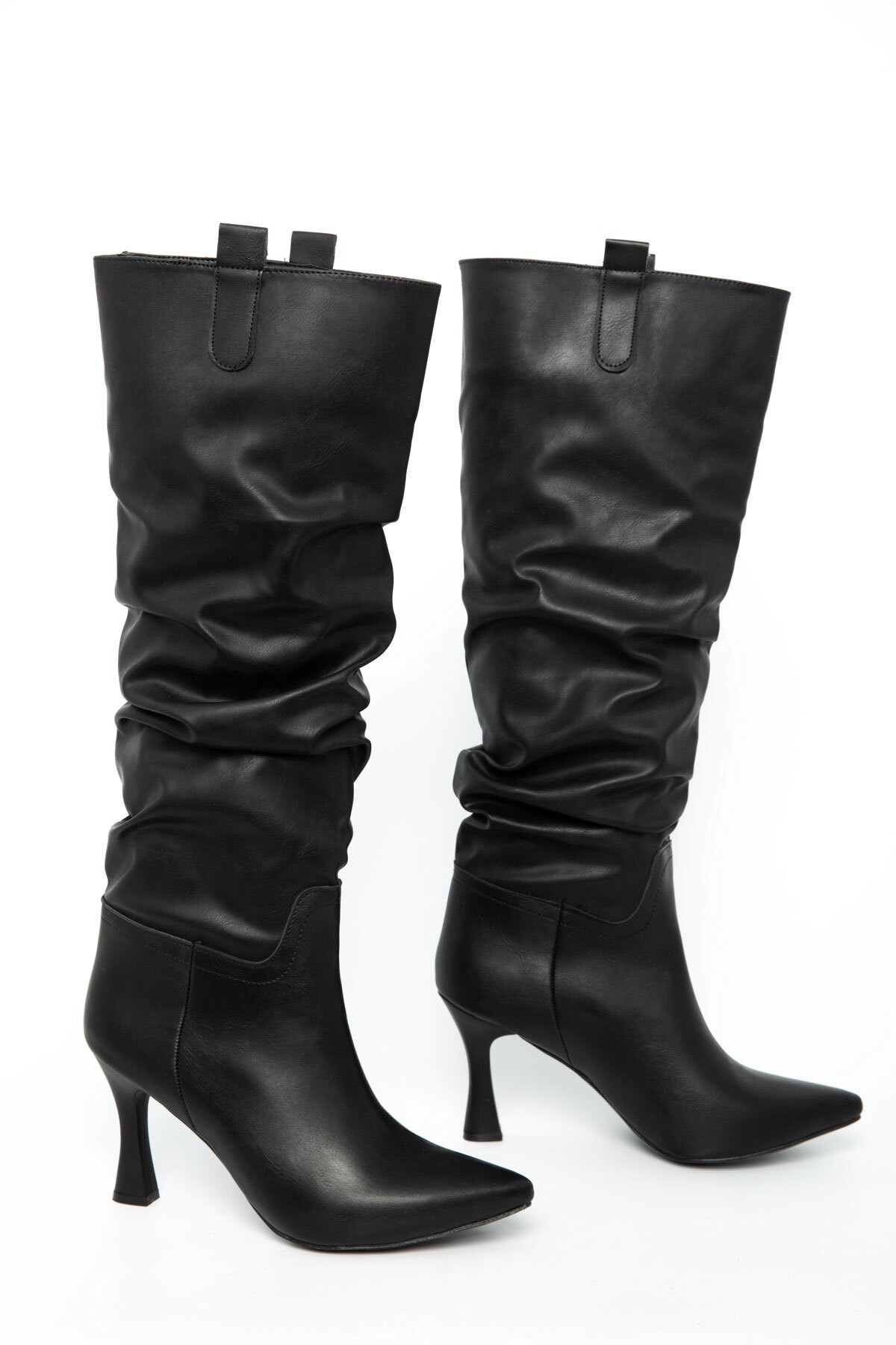 Bilek Büzgülü İnce Topuklu Kadın Çizme 5038511-z - Görsel 2