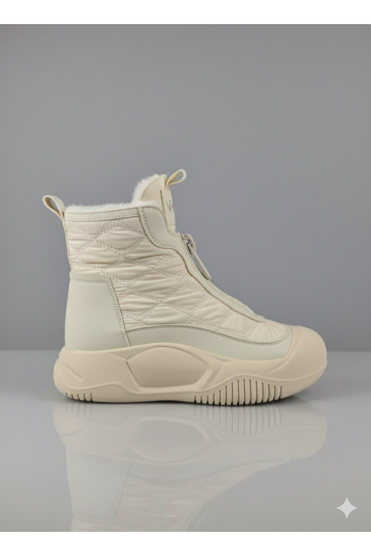 Önü Fermuarlı İçi Kürklü Kadın Botu B439 - Görsel 4