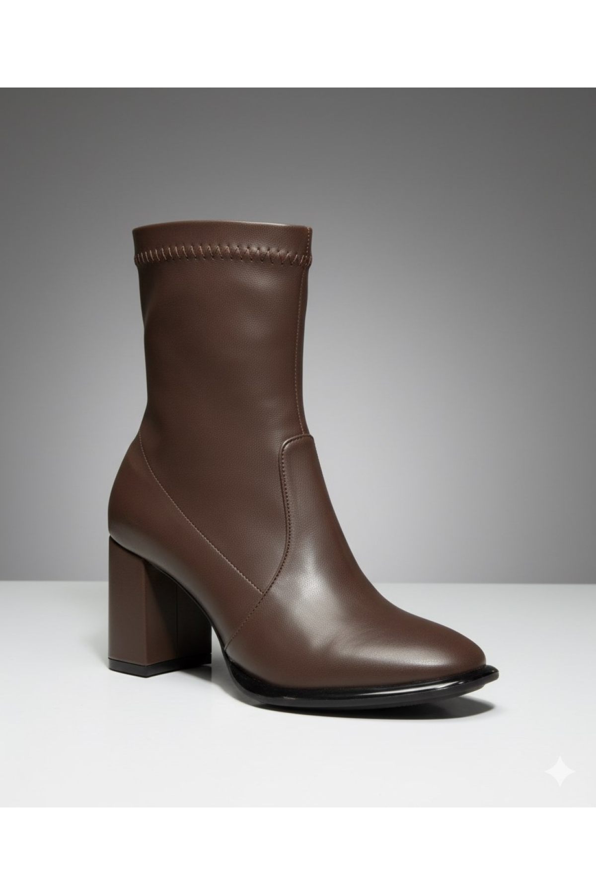 Boğazı Streçli Kalın Topuklu Kadın Bot 878602-z - Görsel 2