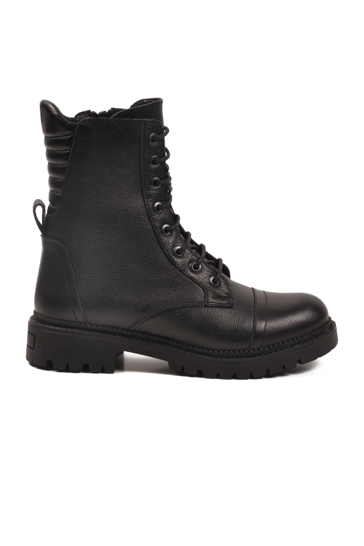 Aspor Siyah Hakiki Deri Fermuarlı Polarlı Kadın Topuklu Bot - Görsel 3