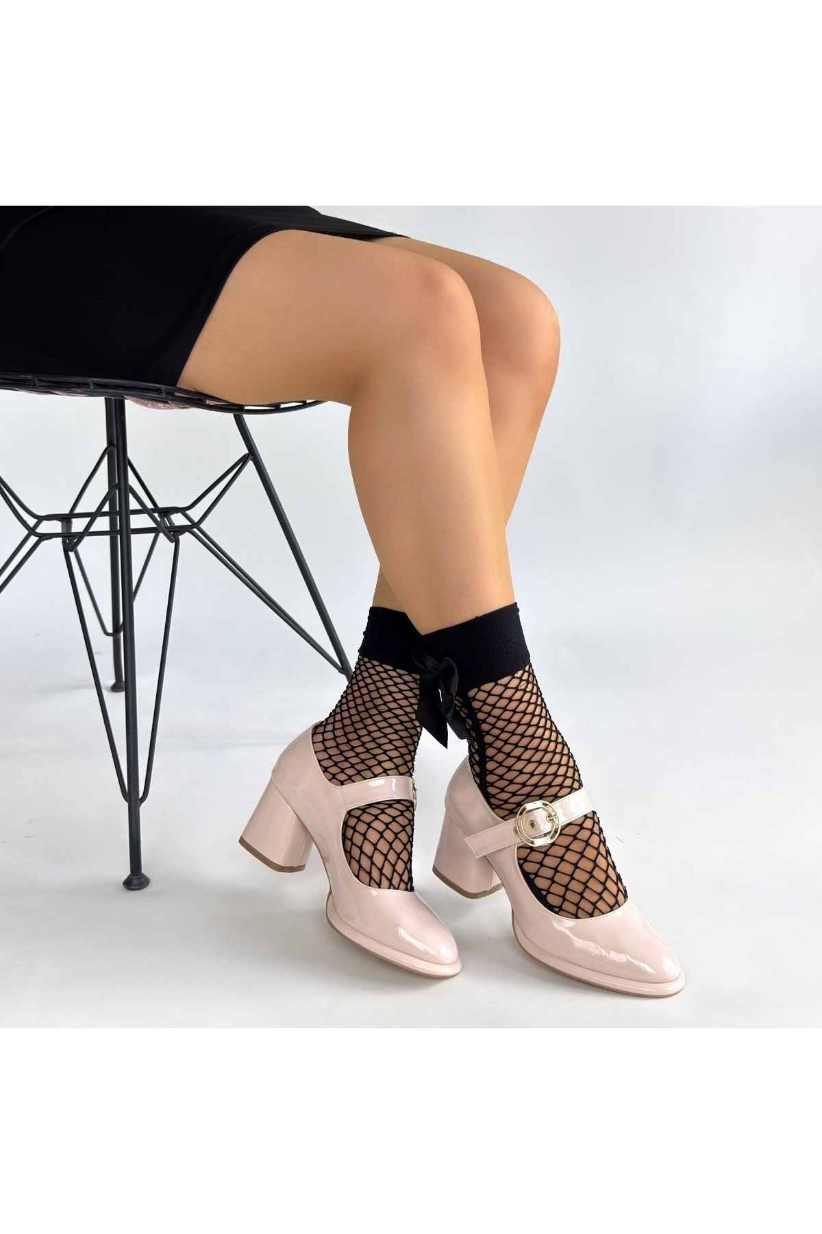 Bej Rugan Kadın Topuklu Ayakkabı - Görsel 5