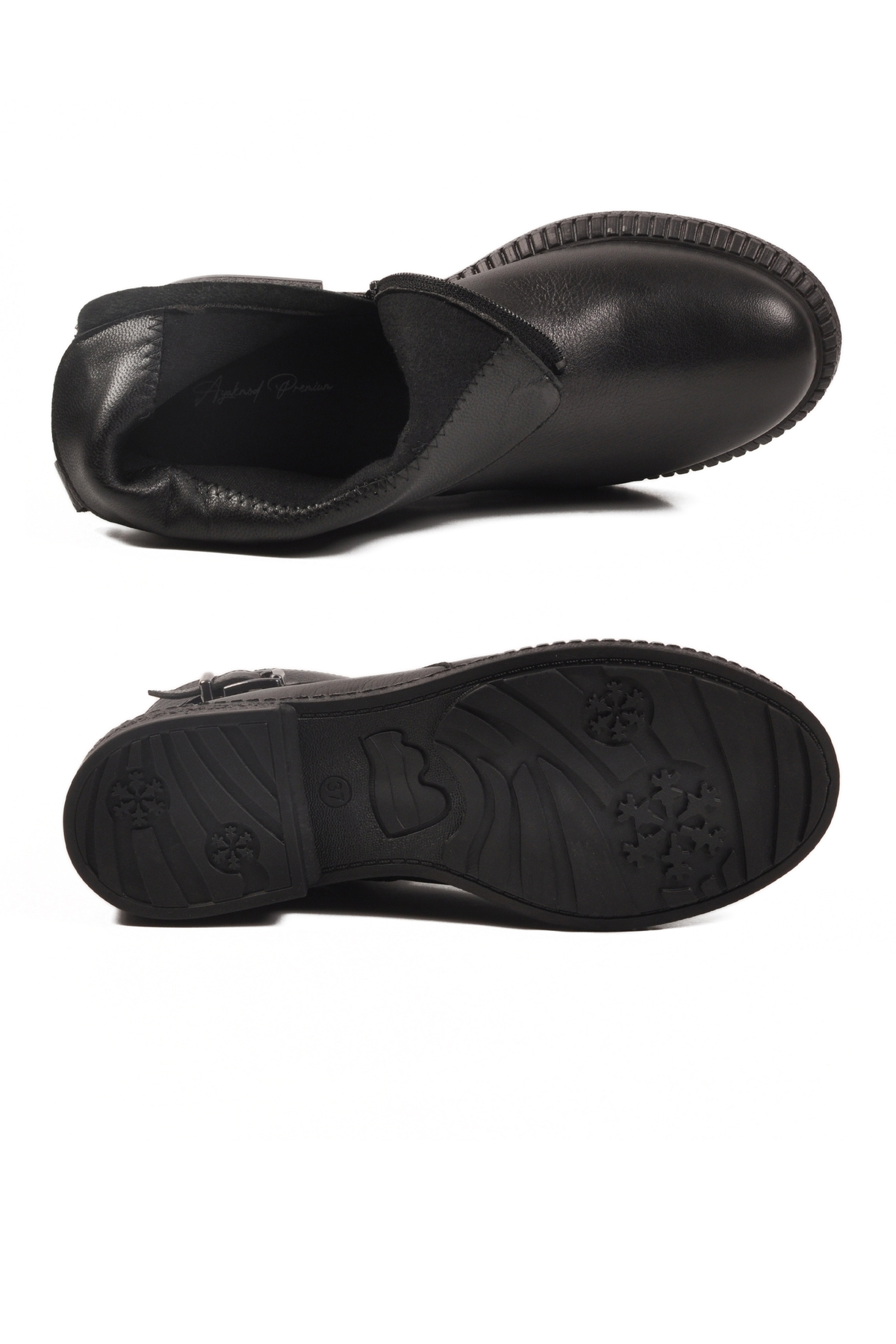 Aspor Siyah Hakiki Deri İçi Polarlı Kadın Topuklu Bot - Görsel 6