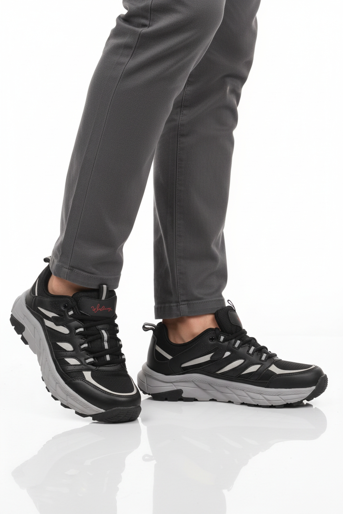 Siyah Buz Bağcıklı Erkek Outdoor Ayakkabı - Görsel 2