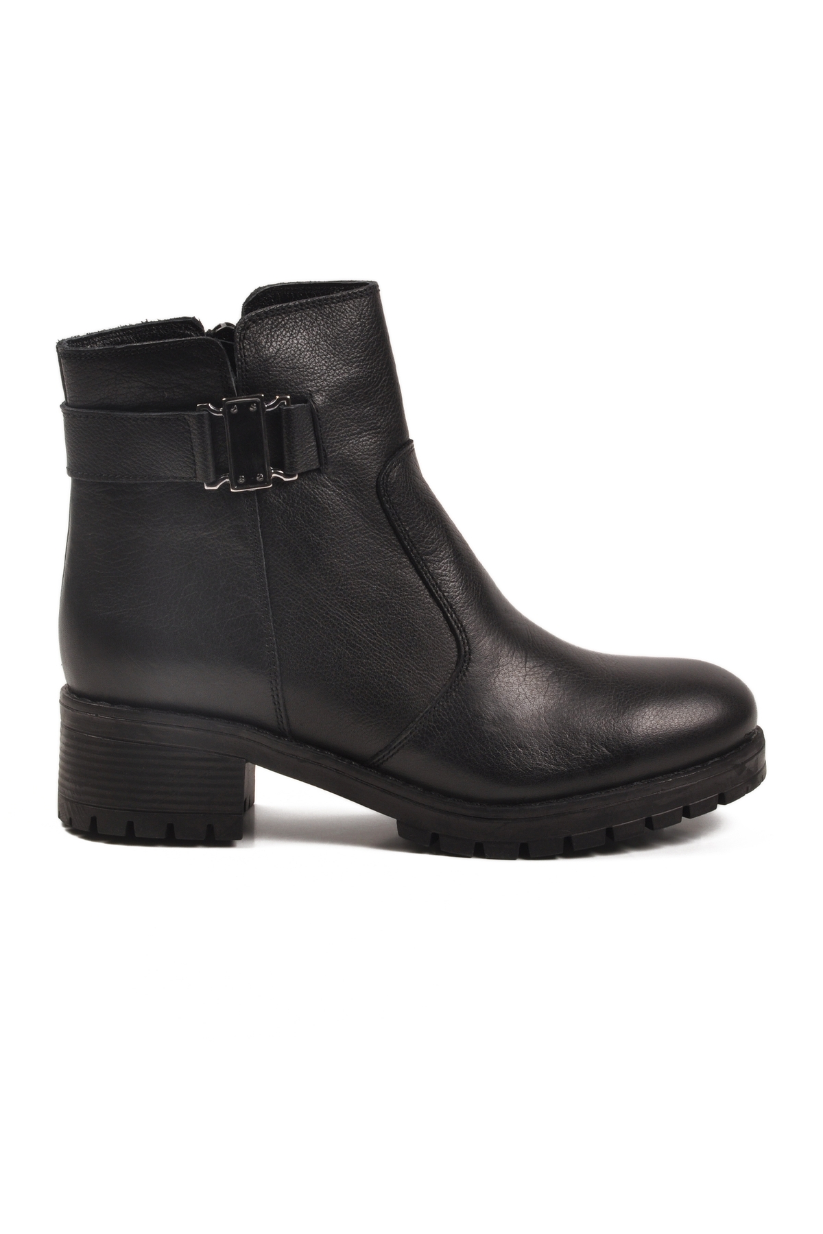 Aspor Siyah Hakiki Deri İçi Polarlı Kadın Topuklu Bot - Görsel 3