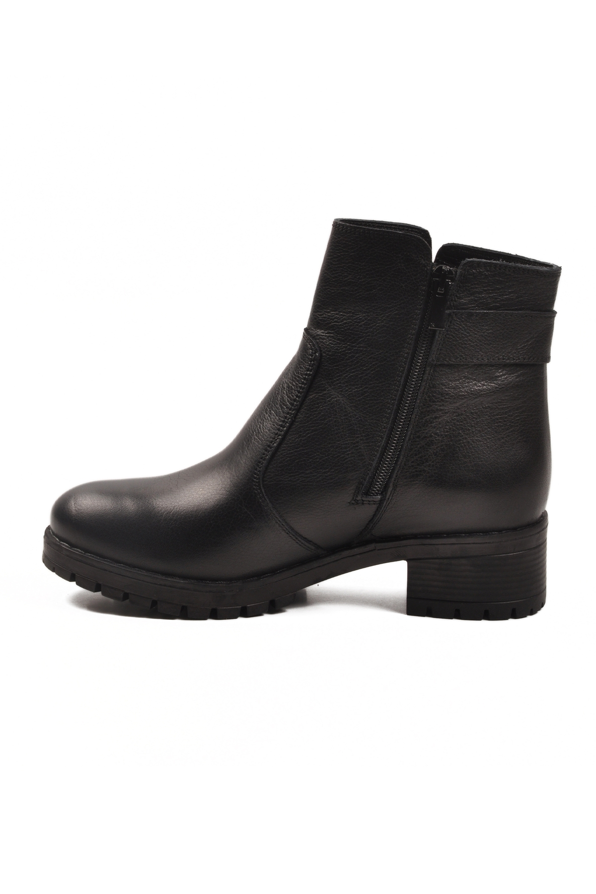 Aspor Siyah Hakiki Deri İçi Polarlı Kadın Topuklu Bot - Görsel 5