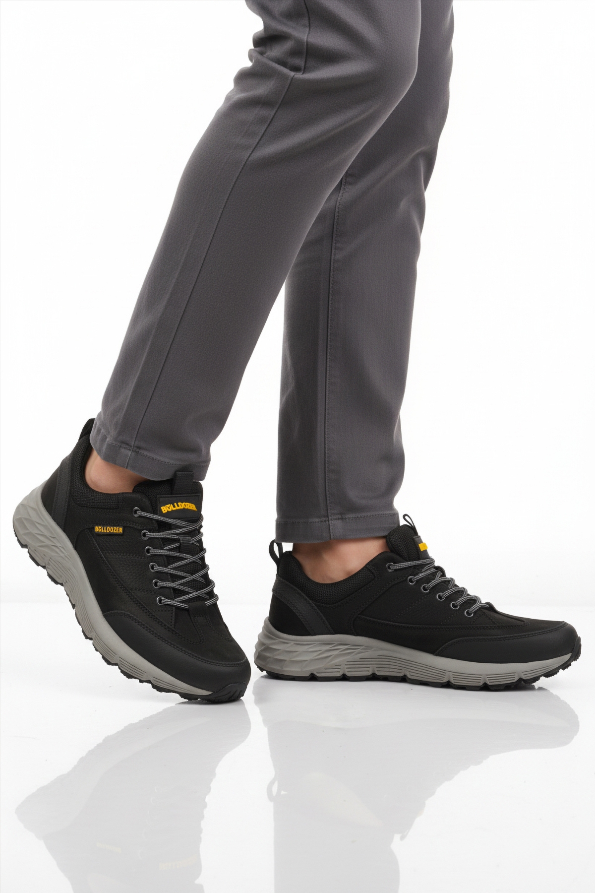 Siyah Nubuk Hakiki Deri Erkek Outdoor Ayakkabı - Görsel 2