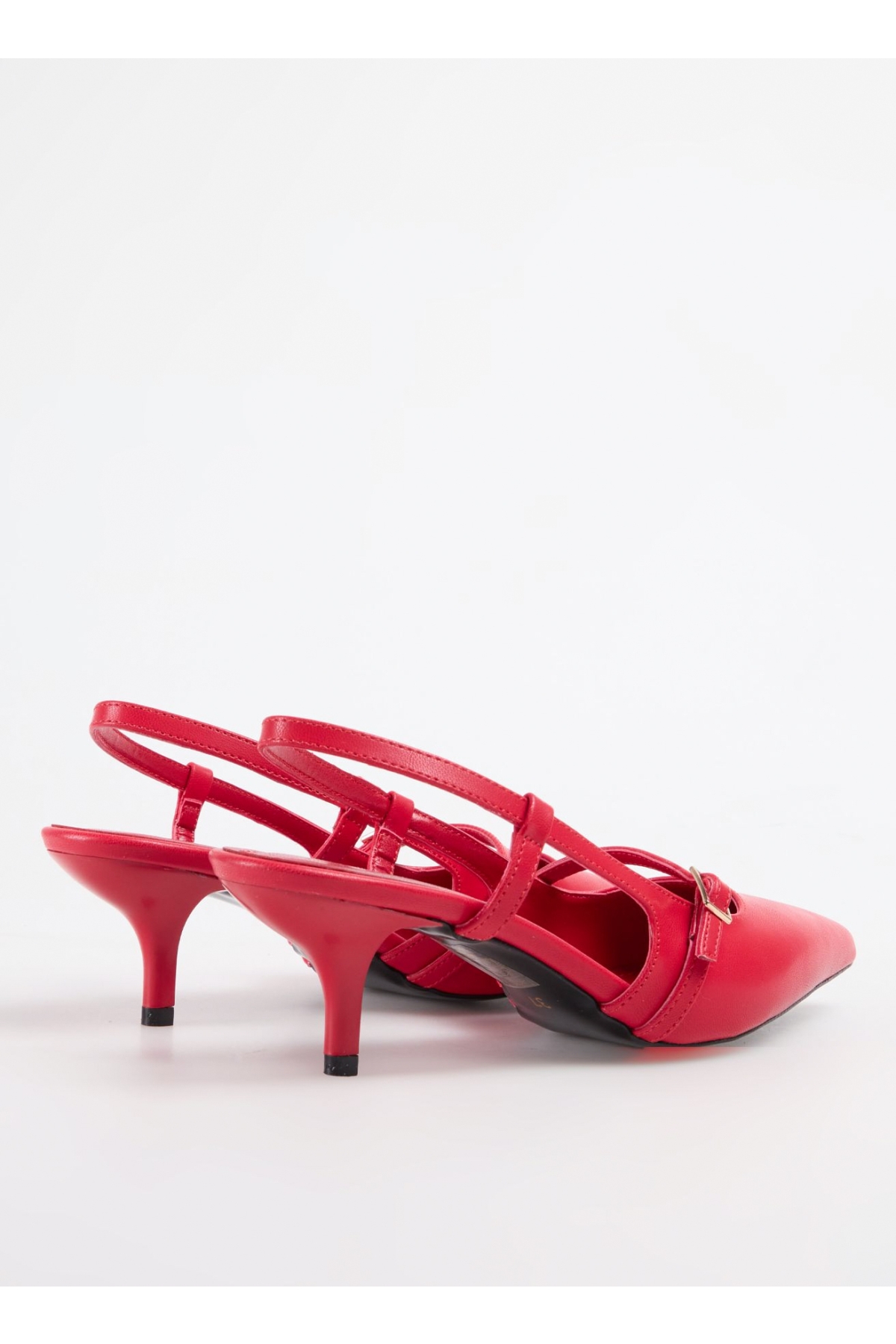 Kırmızı Kadın Topuklu Sandalet ALCARA - Görsel 4