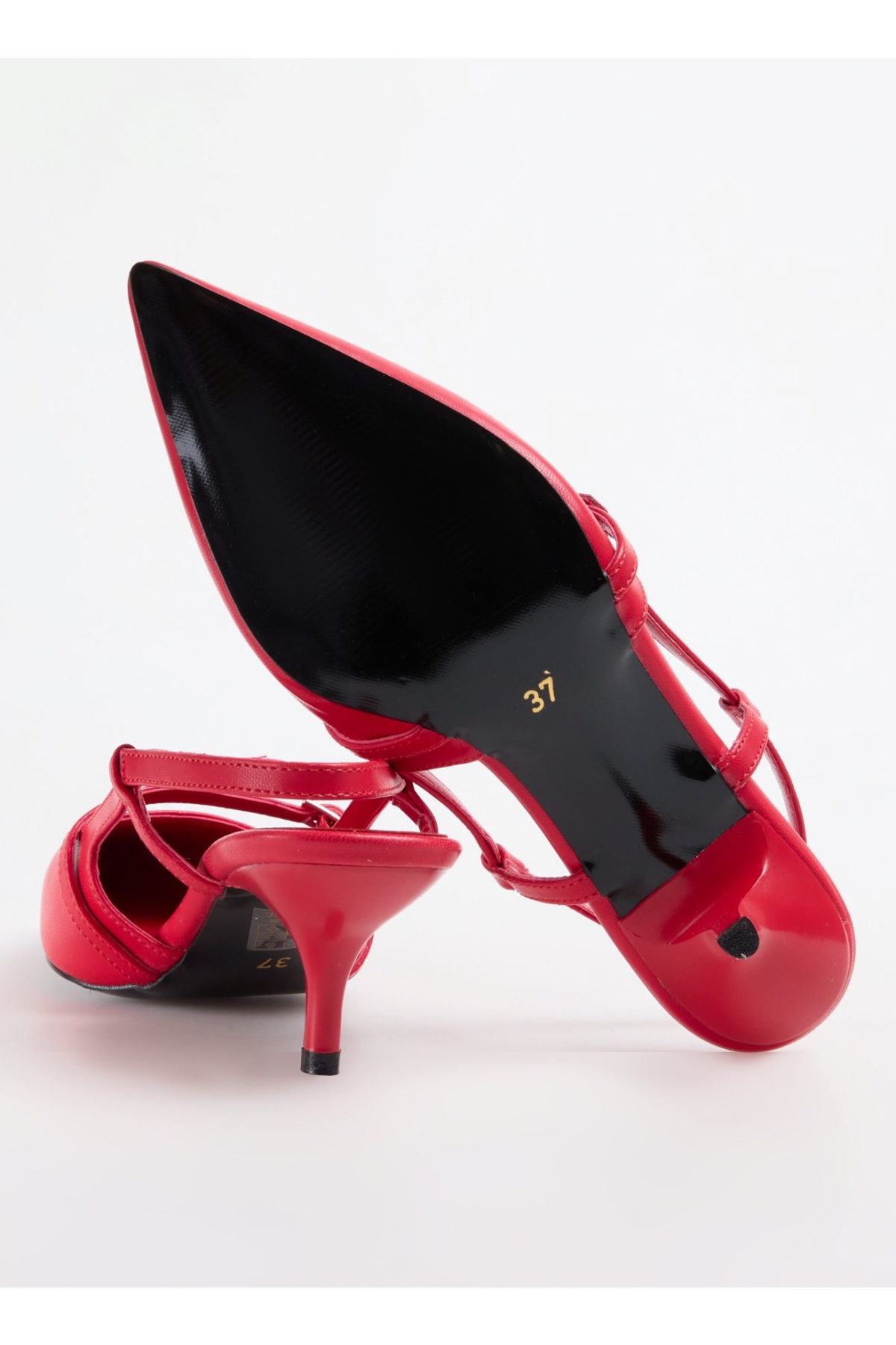 Kırmızı Kadın Topuklu Sandalet ALCARA - Görsel 5