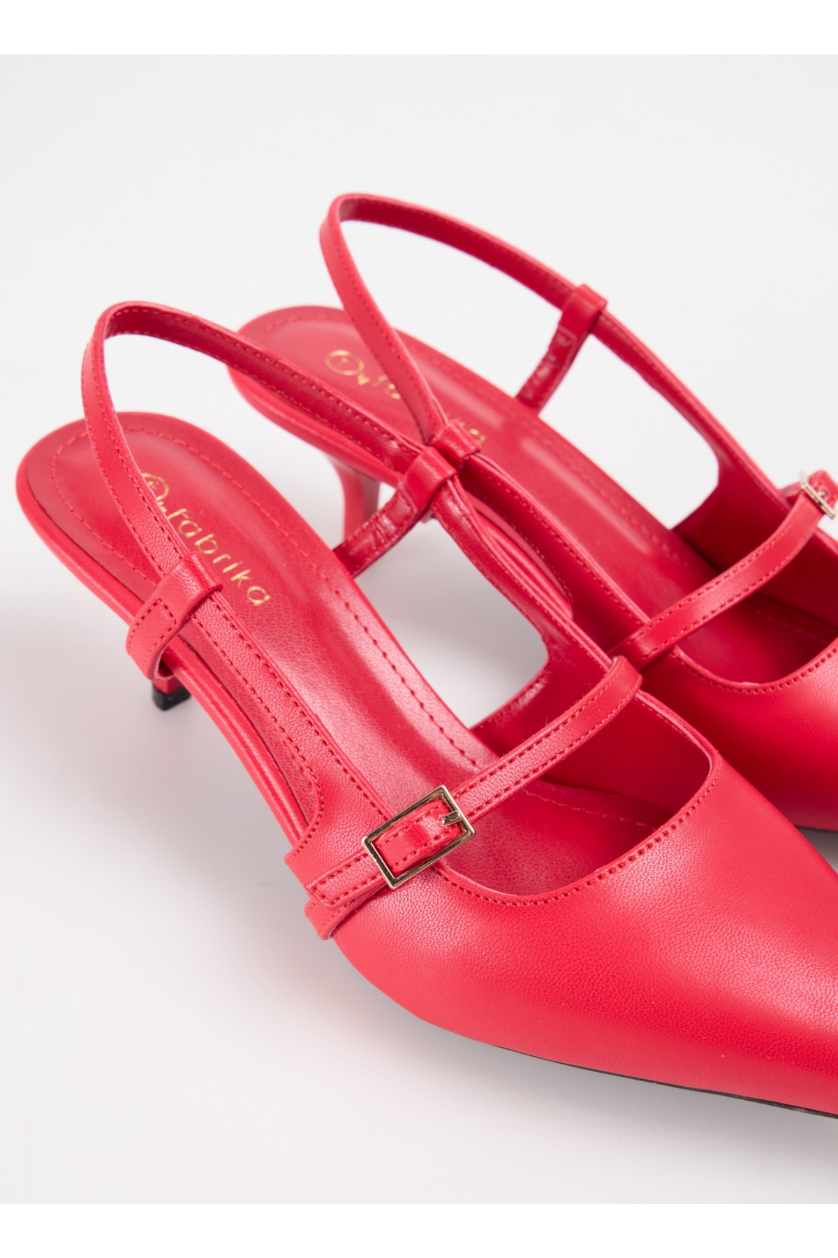 Kırmızı Kadın Topuklu Sandalet ALCARA - Görsel 6