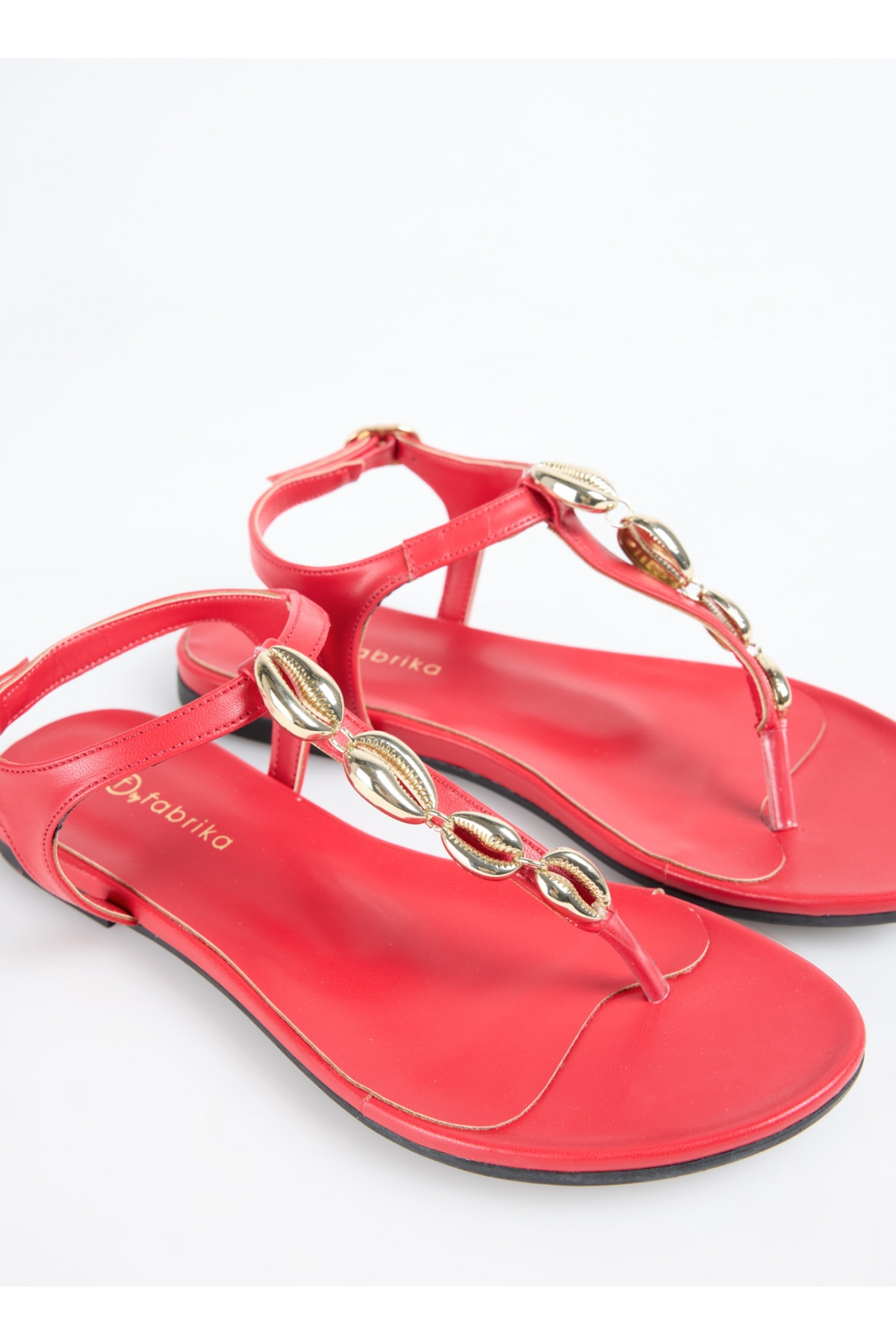 Kırmızı Kadın Sandalet LULE - Görsel 6
