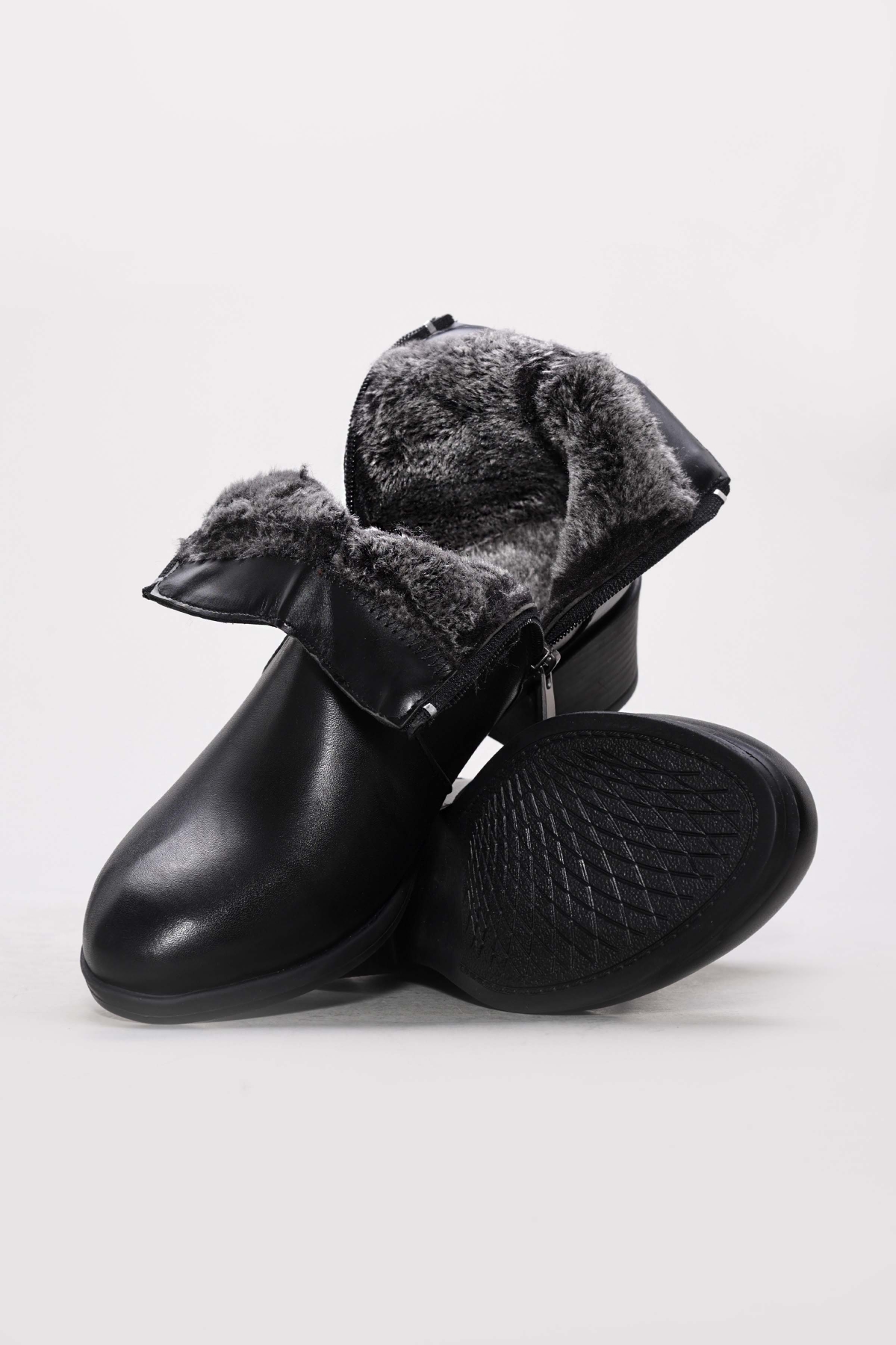 Hakiki Deri Kadın Dolgu Topuk Bot 164SZA04 - Görsel 4