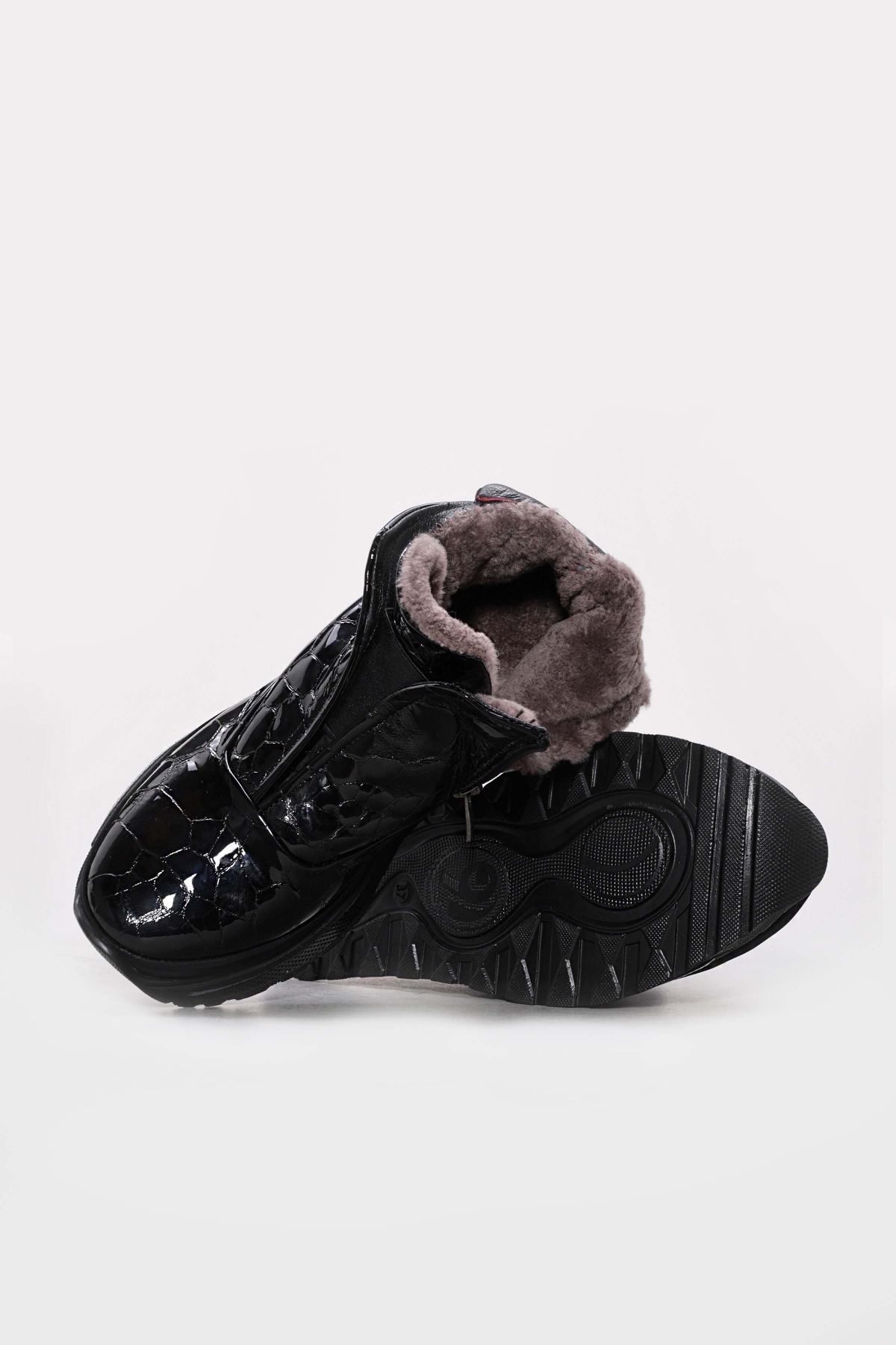 Hakiki Deri Kürklü Kadın Klasik Bot 254KZA120 - Görsel 4