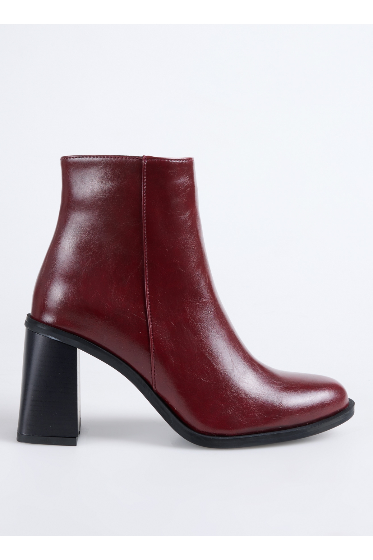 Bordo Kadın Topuklu Bot BLOCK-BELLA - Görsel 2