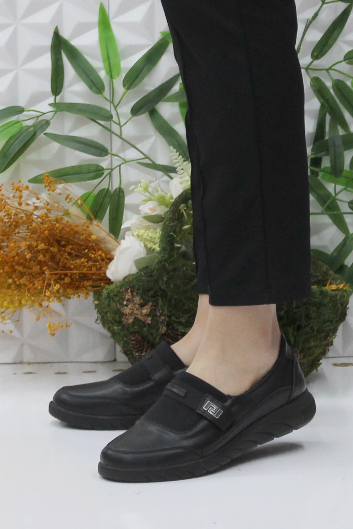 Gnd 4277 Siyah Ortopedik Rahat Esnek Kadın Günlük Ayakkabı - Görsel 4