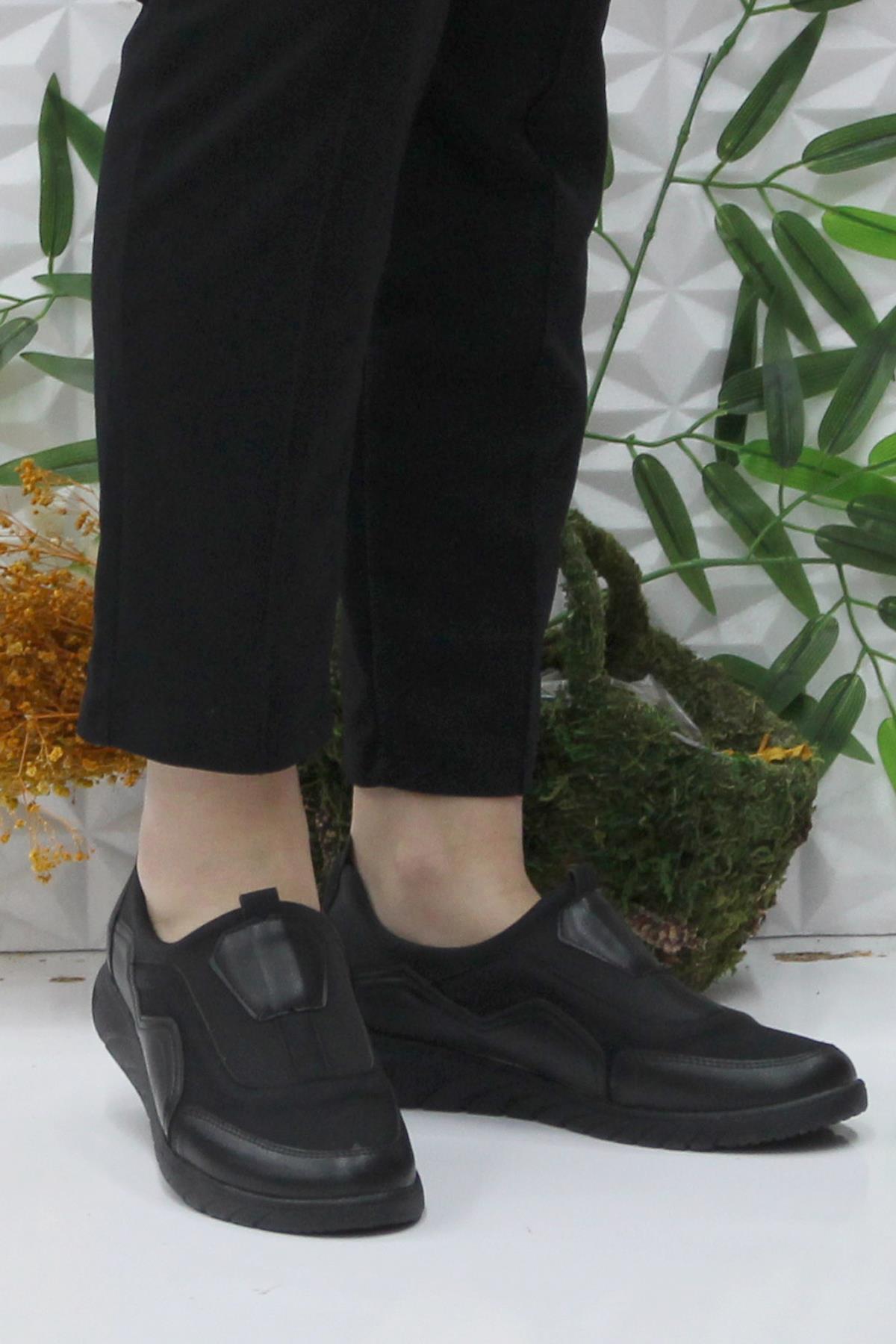 Gnd 4275 Siyah Ortopedik Rahat Esnek Kadın Günlük Ayakkabı - Görsel 3