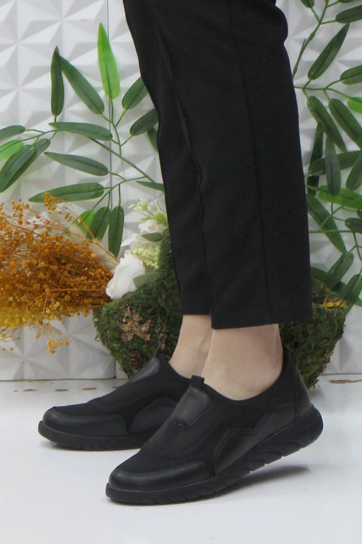 Gnd 4275 Siyah Ortopedik Rahat Esnek Kadın Günlük Ayakkabı - Görsel 4