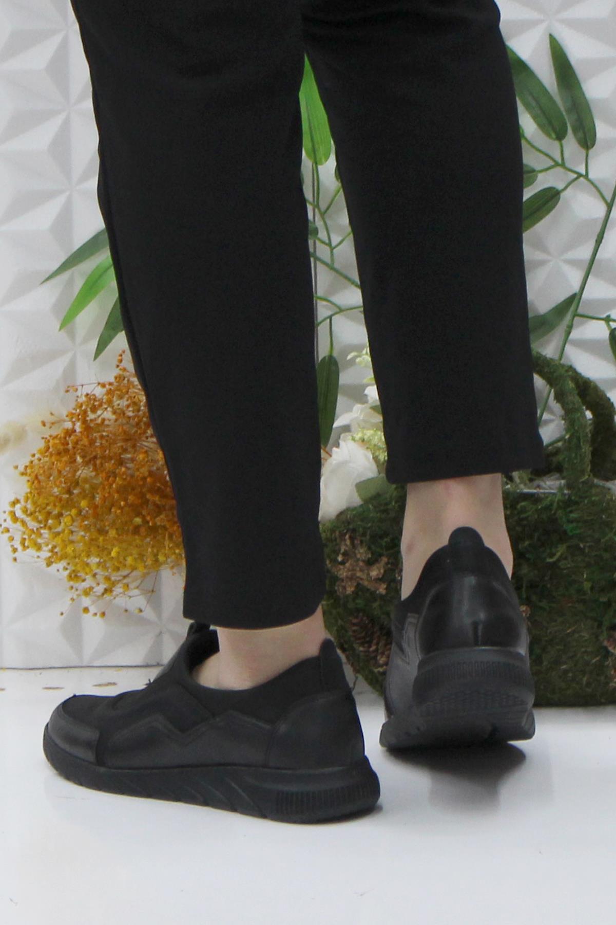 Gnd 4275 Siyah Ortopedik Rahat Esnek Kadın Günlük Ayakkabı - Görsel 5